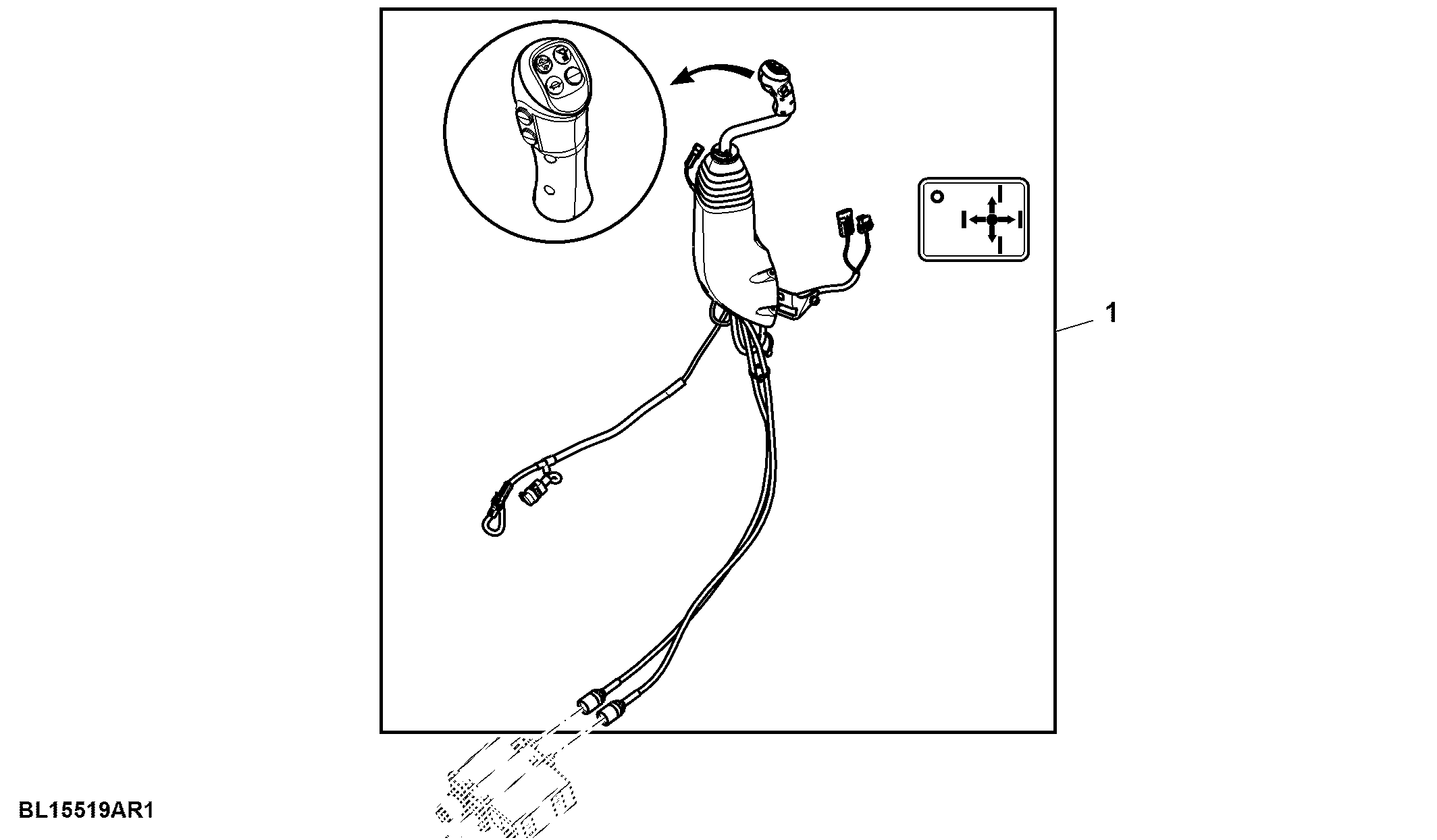 Attachment, Lever, Mechanical SCV, W/ 2-Functions, W/ Diverter Shifting, W/ Memo Button, W/ Front-Loader Dampening