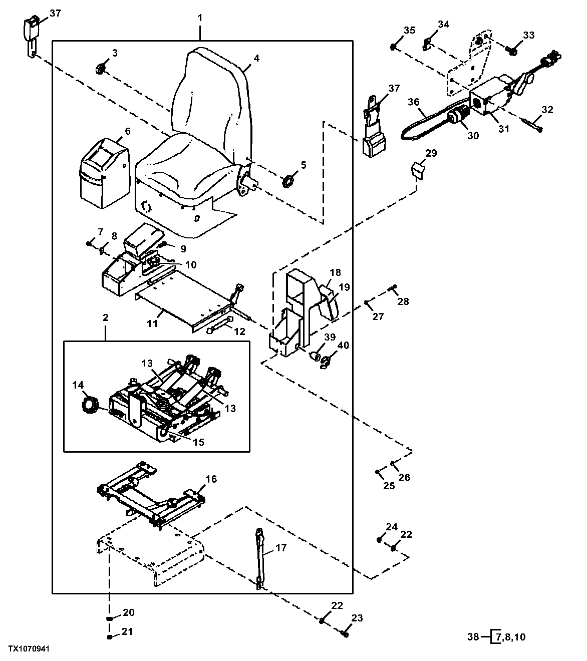 Mechanical Suspension Seat Components ( - 236908)
