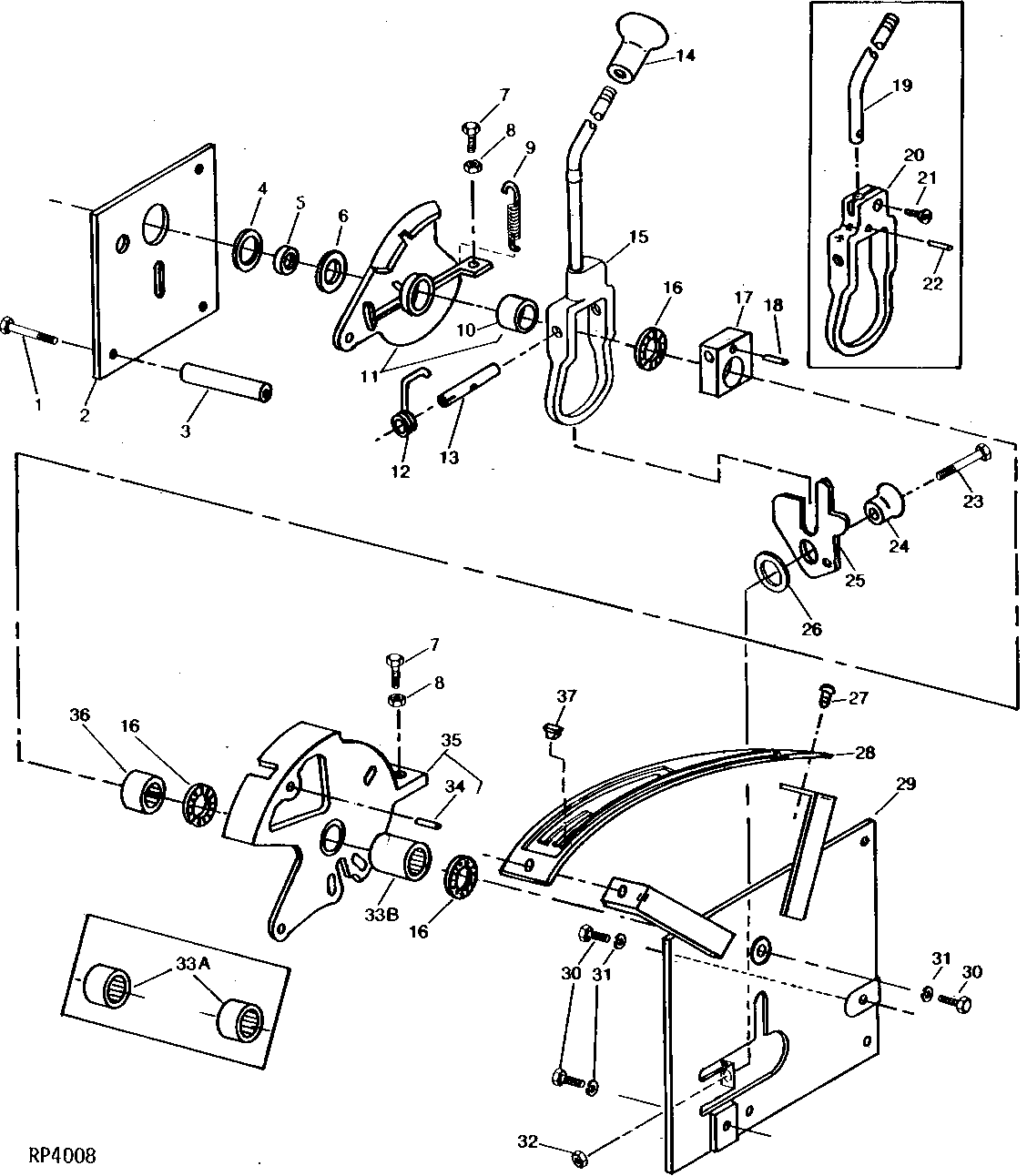 SPEED SELECTOR UPPER CONTROL ASSEMBLY (POWER SHIFT TRANSMISSION)