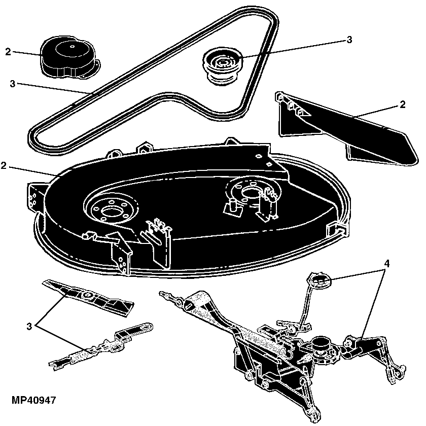 85 MOWER DECK AND LIFT LINKAGE (42AP)