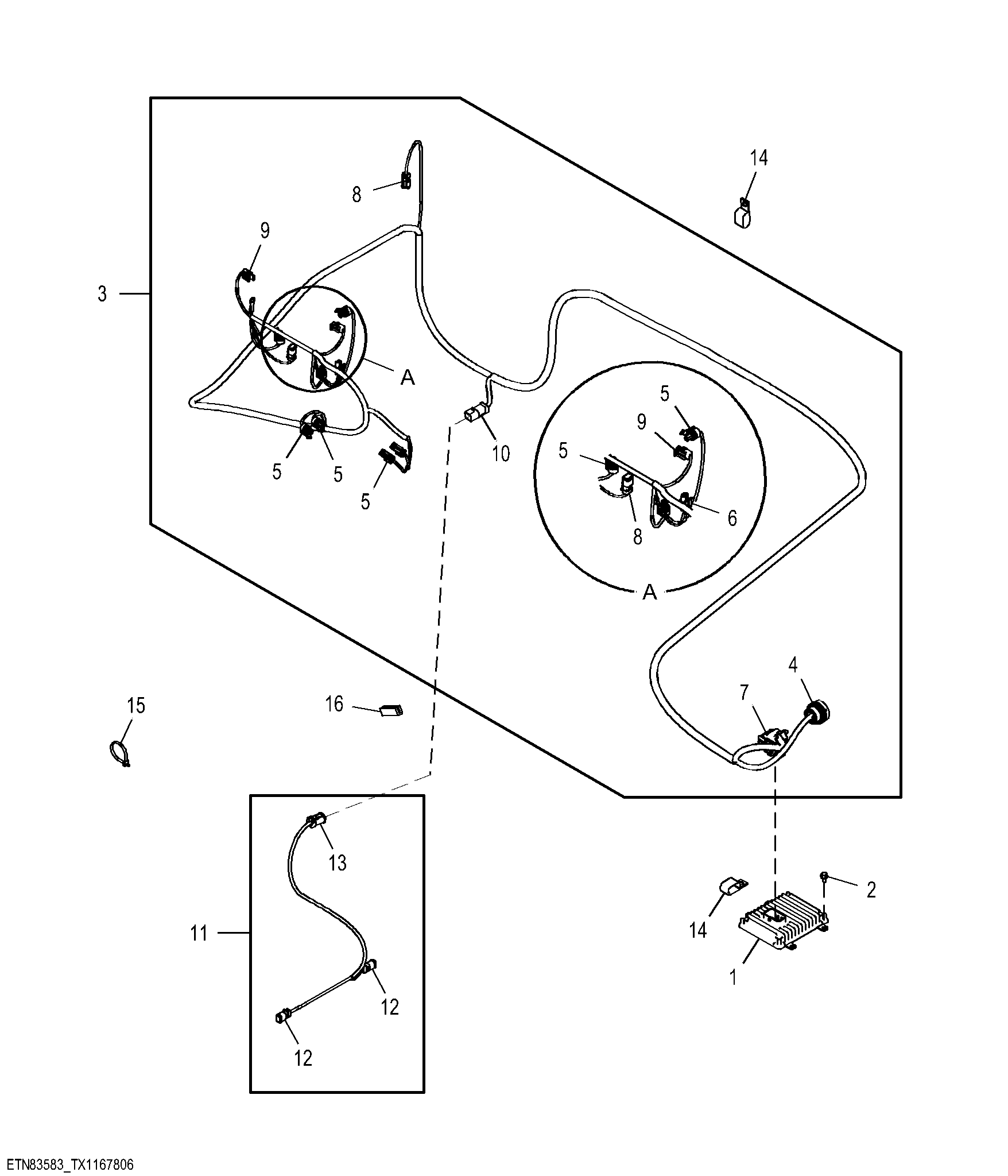 Hydrostatic Pump Controller (HPC) and Wiring Harness