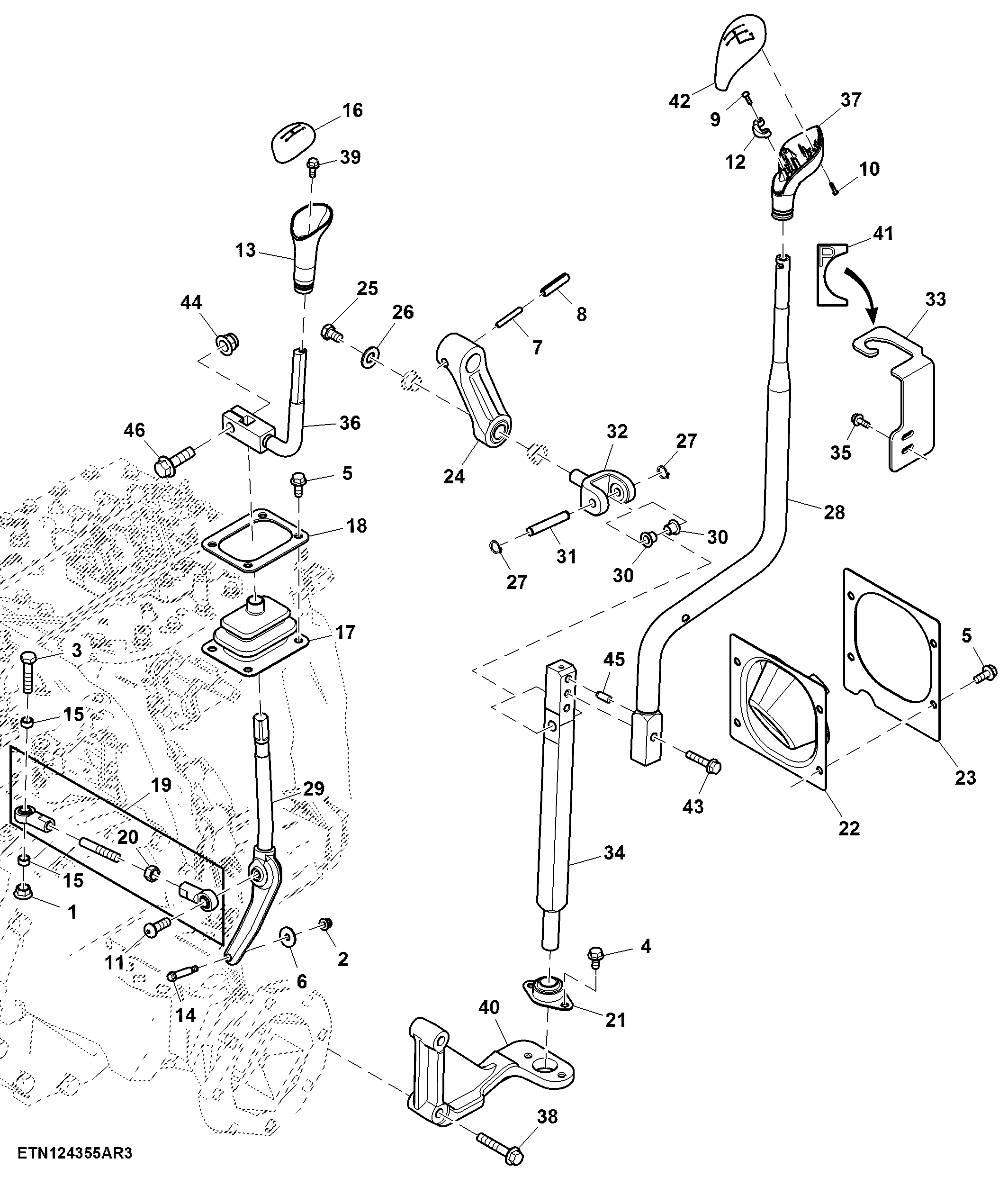 Range and Speed Shift Lever, PowrReverser™, OOS