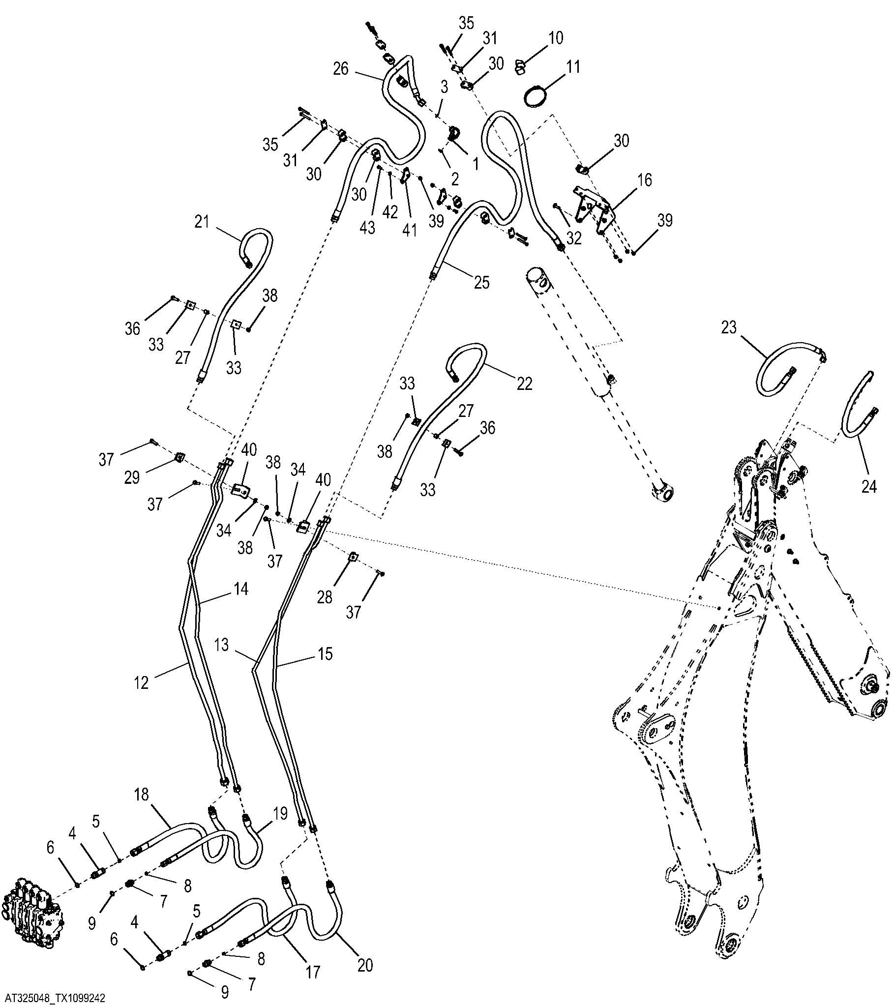 Extendable Dipperstick Hydraulics ( - 244262)