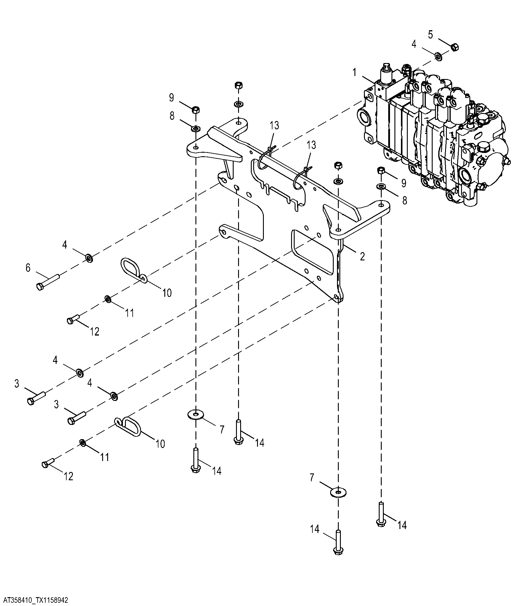 Backhoe Valve, Pilot Seven Function (254544 - )