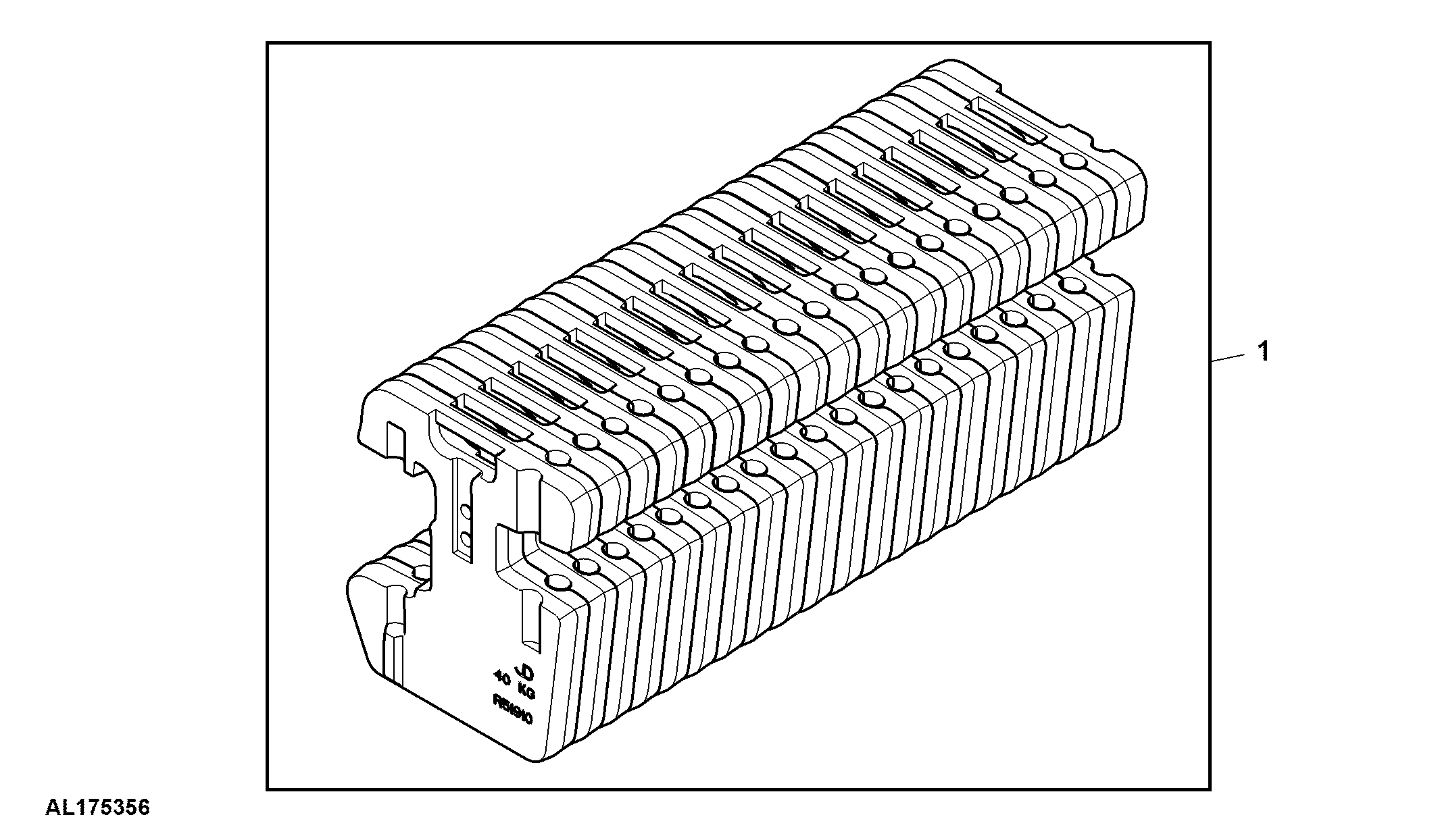 Attachment, Additional Front Weights, 20 Weights, 800 kg