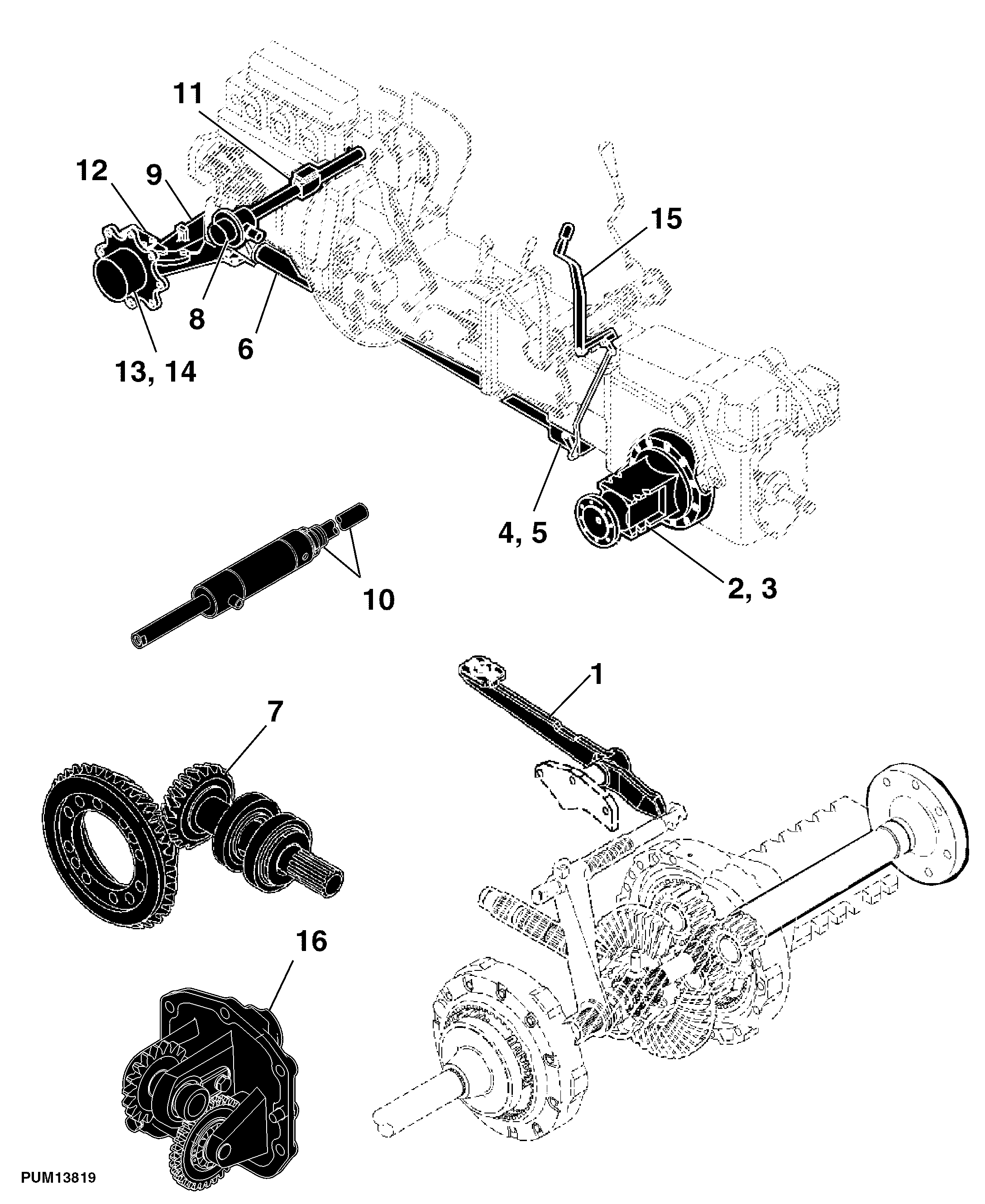 55 Differential, Final Drive, MFWD And Powered Axles