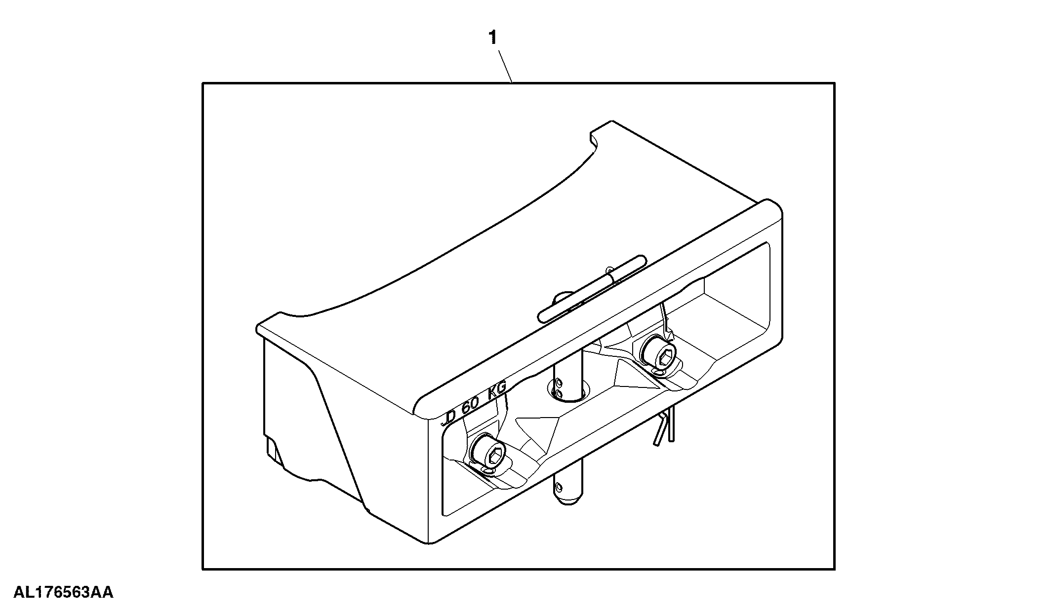Attachment, Main Frame Basic Weight, W/ Pin, 60 kg