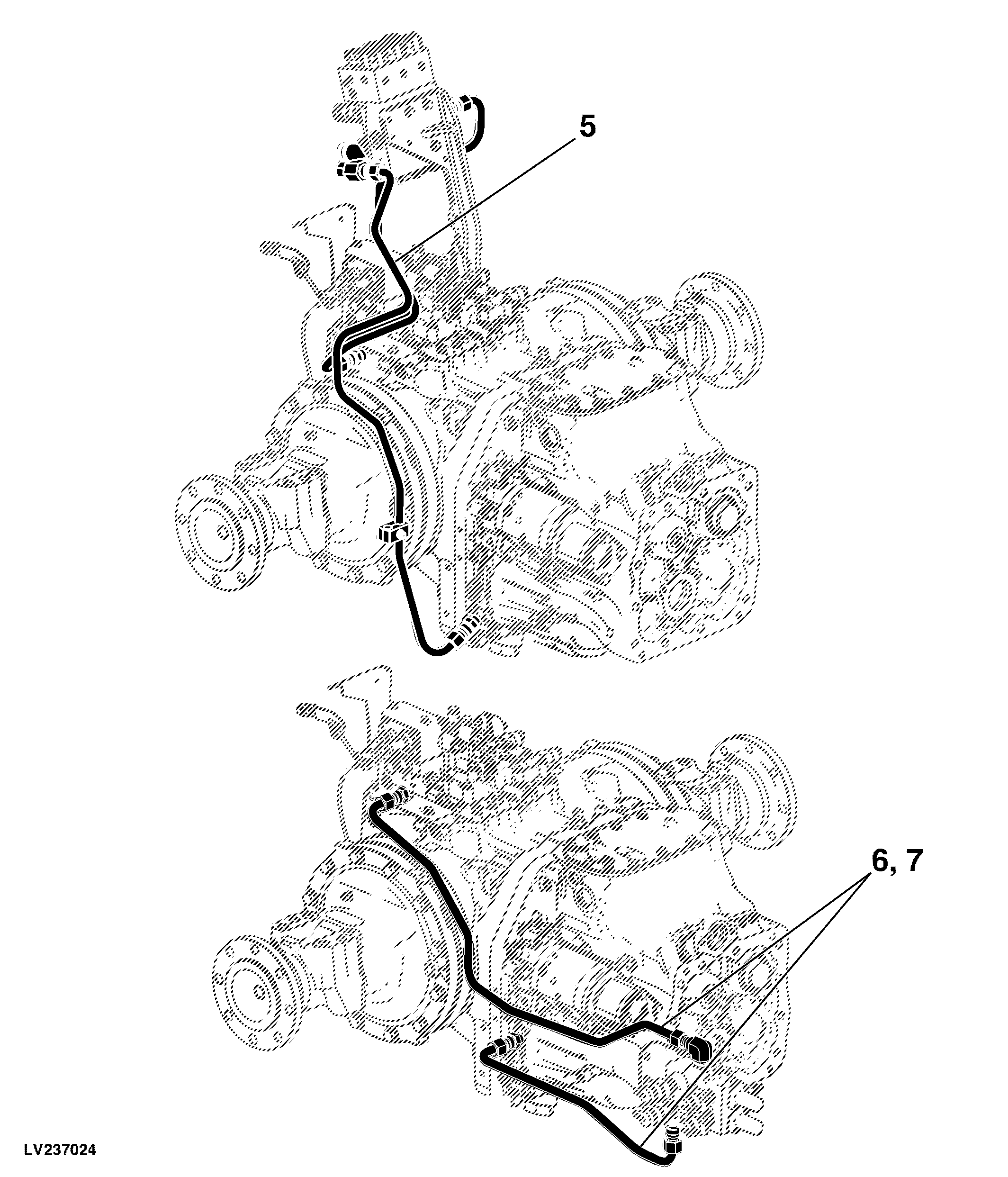 71 Selective Control Valve, Controls And Lines Tractor
