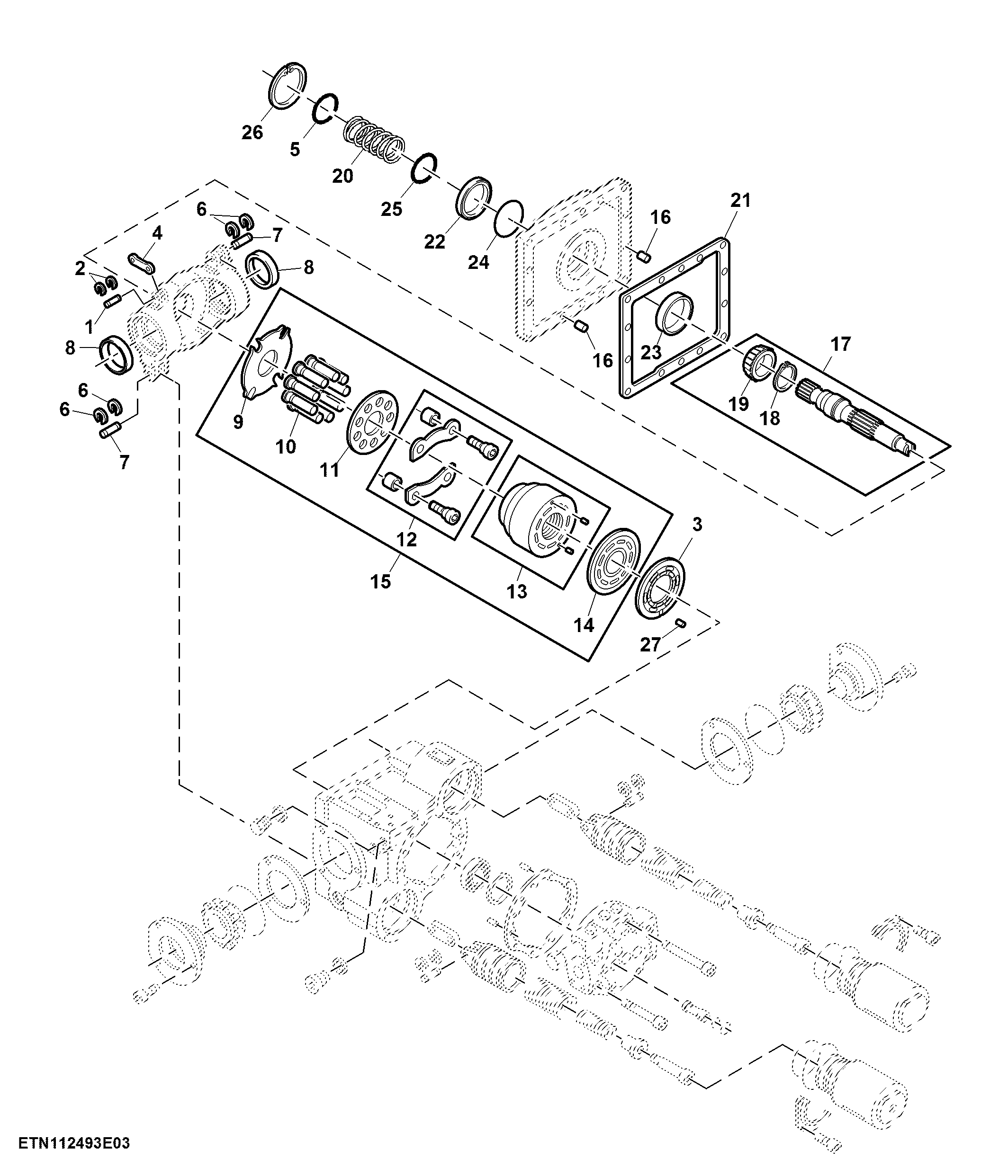 Hydraulic Pump Components for Push Button Shift Transmission, Final Tier 4 (1 of 3)