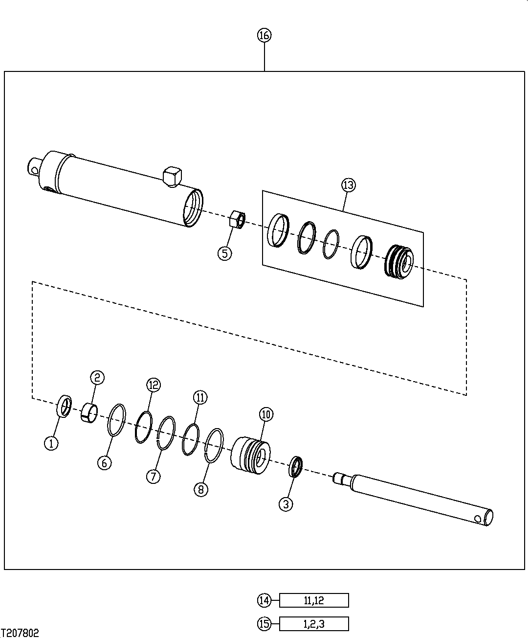 ATTACHMENT COUPLER HYDRAULIC CYLINDER (CLIP-ON PINS)