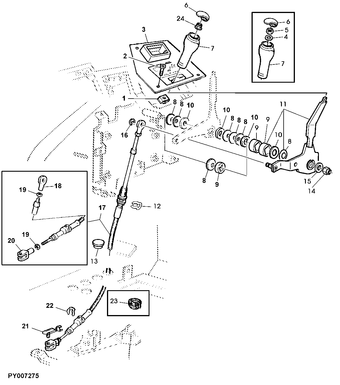 CREEPER, CONTROL LINKAGE (PREMIUM CAB OR OPEN OPERSTOR'S STATION)