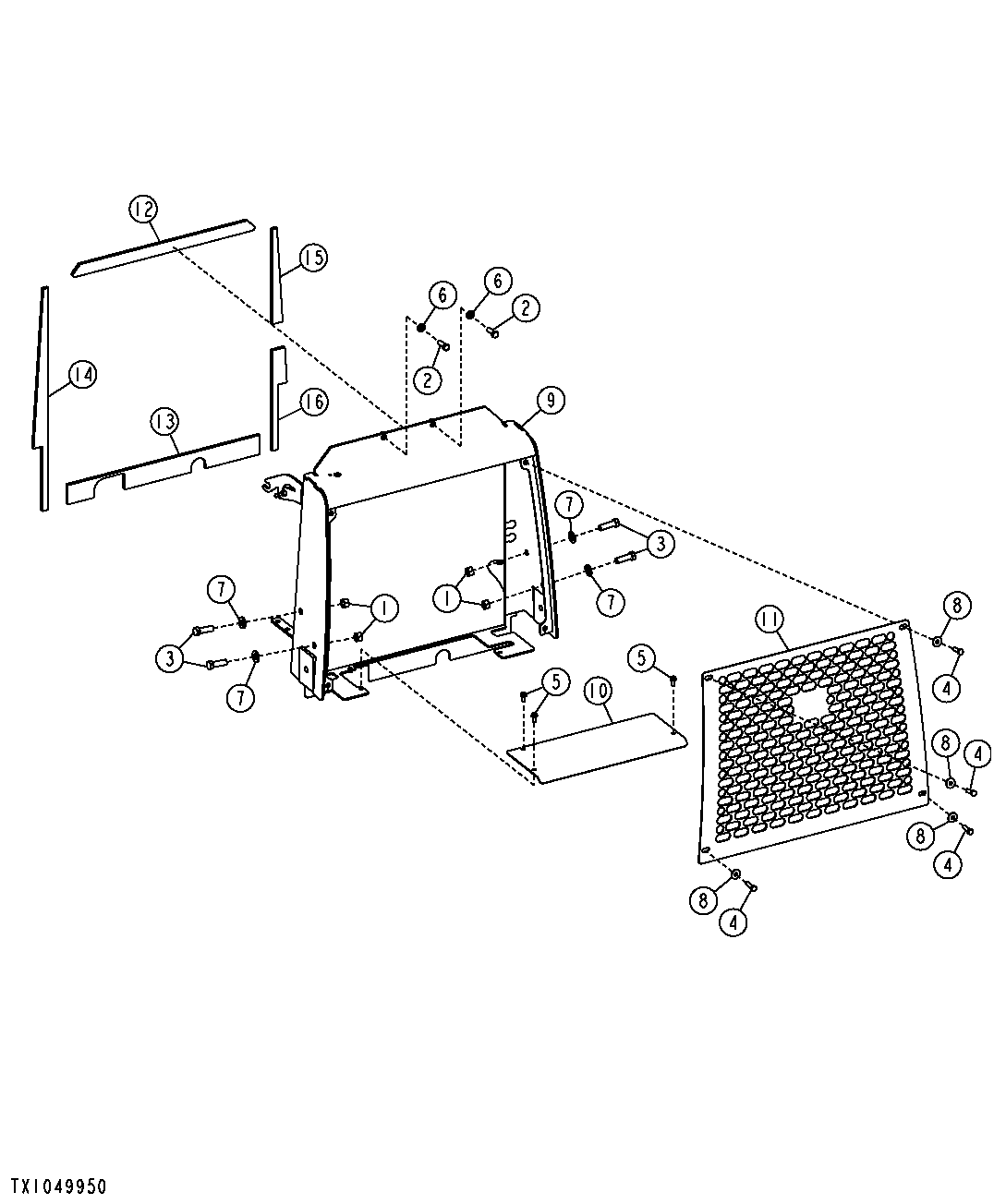 Grille and Grille Housing (Engine 6068HT067) (172185 - )
