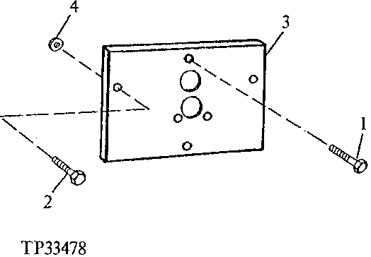 REAR MOUNTED EQUIPMENT VALVE BRACKET ( - 549628)