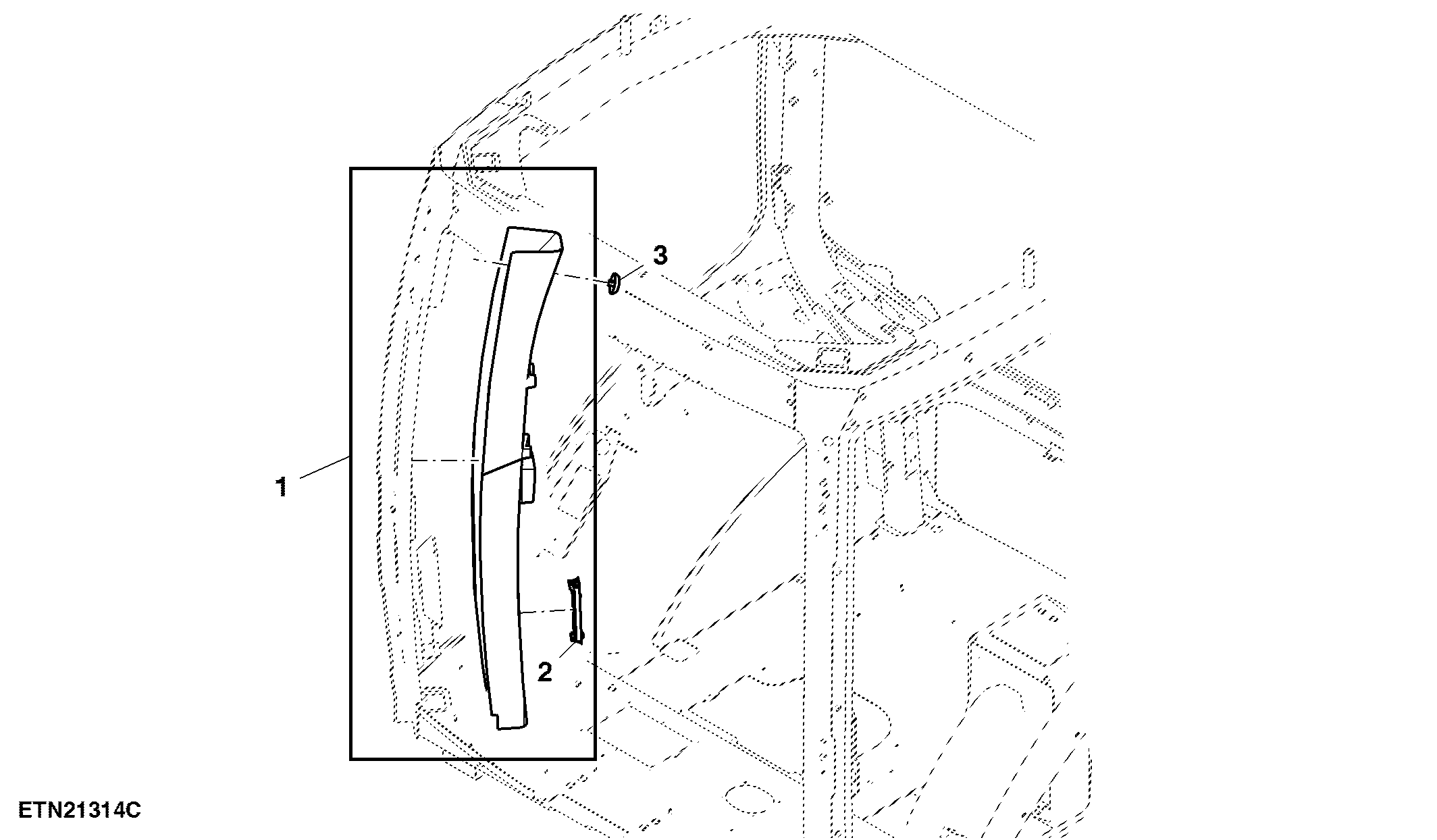 Acoustical Upholstery, A-Post, RH, 10.4" Dual Secondary Display