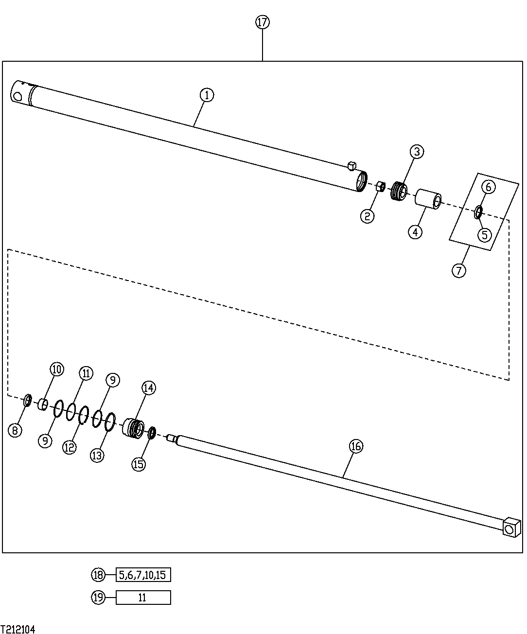 Extendable Dipperstick Cylinder (831990 - )