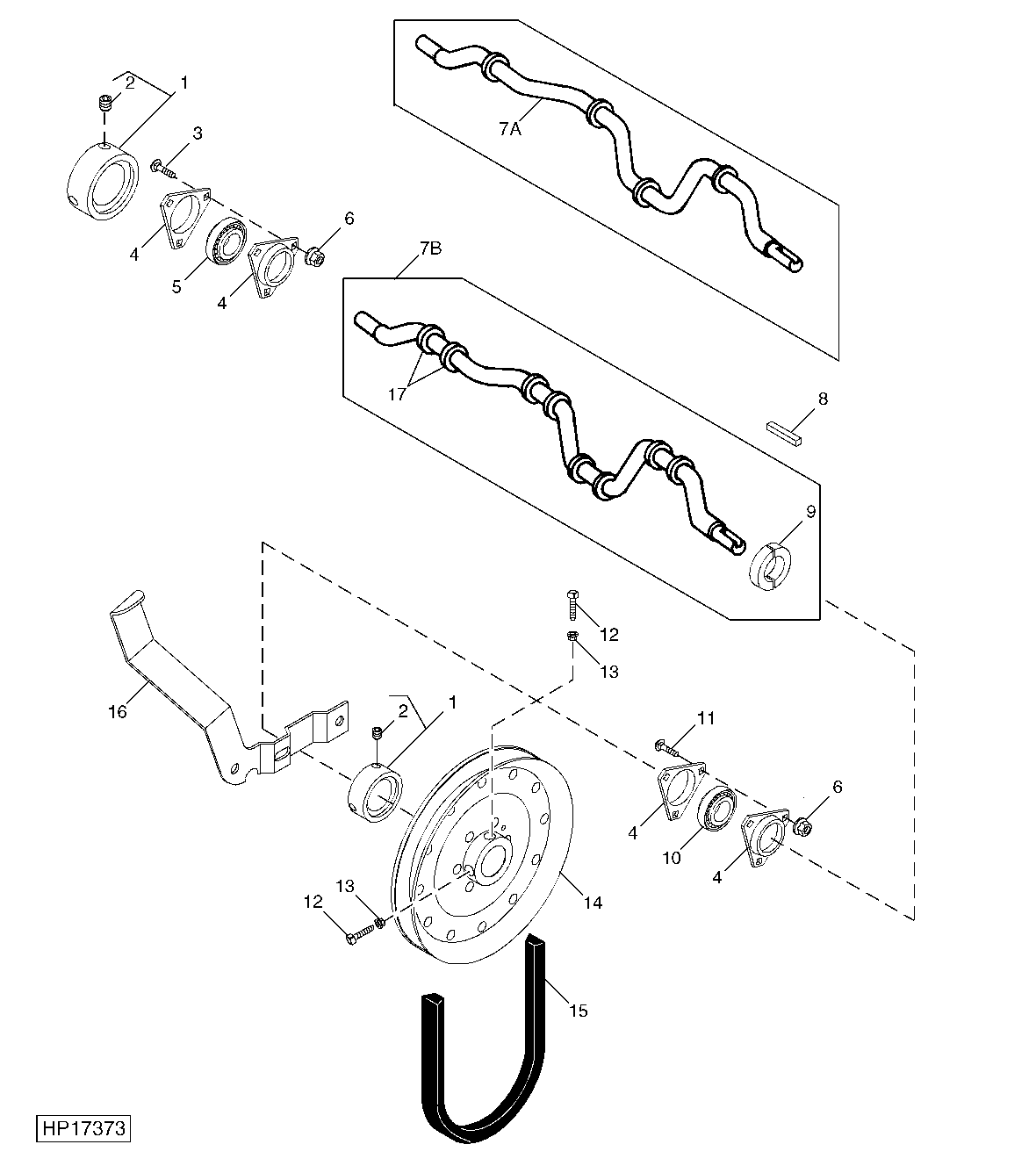 STRAW WALKER CRANKS, STRAW SPREADER DRIVE AND SHIELD