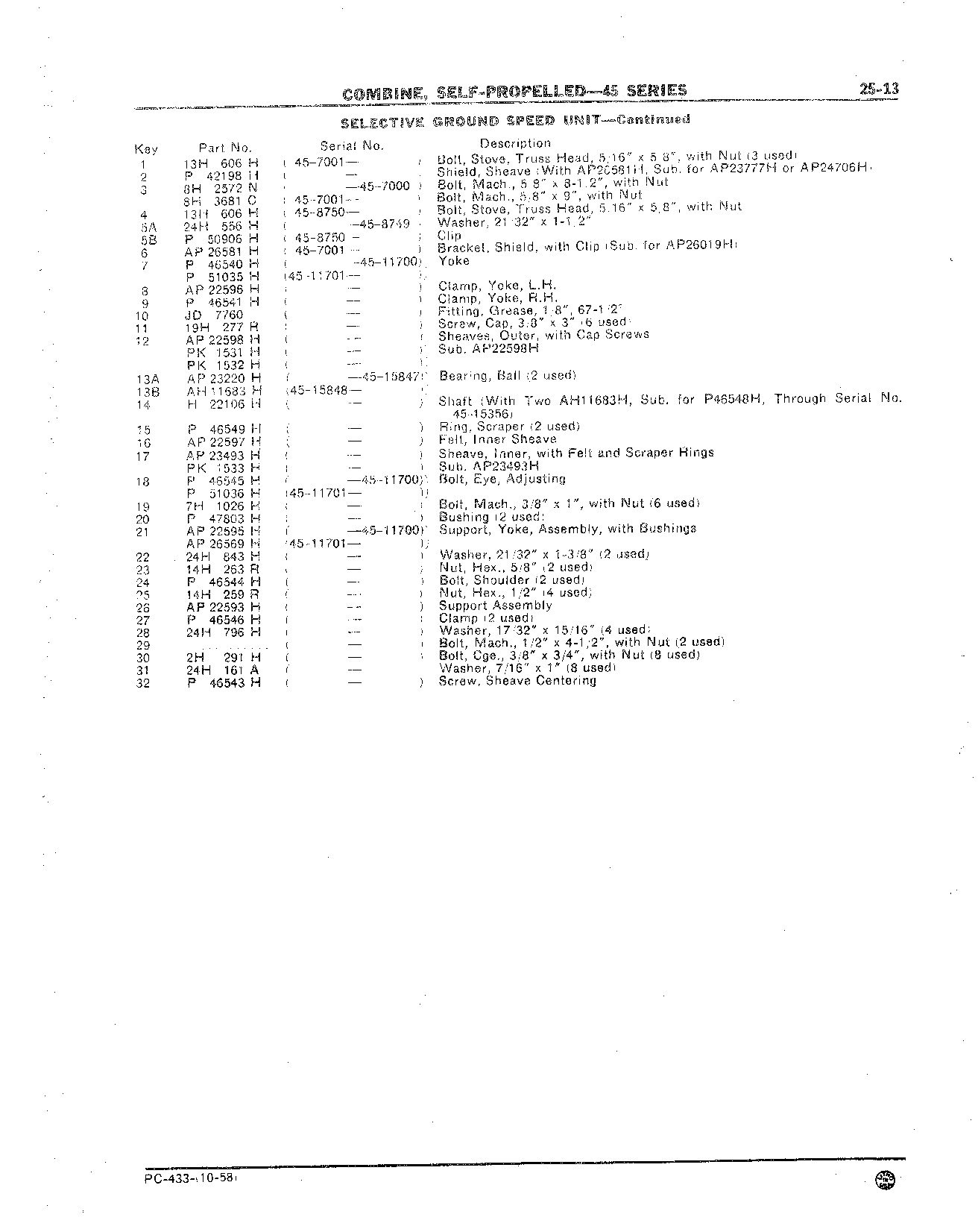 Selective Ground Speed Control (Continued)