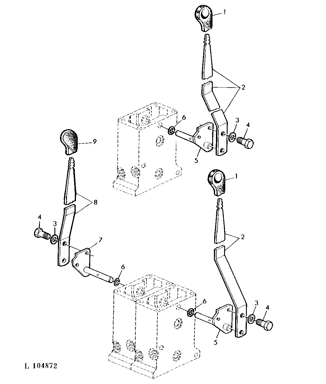SELECTIVE CONTROL VALVE LEVERS (POPPET-VALVE TYPE)