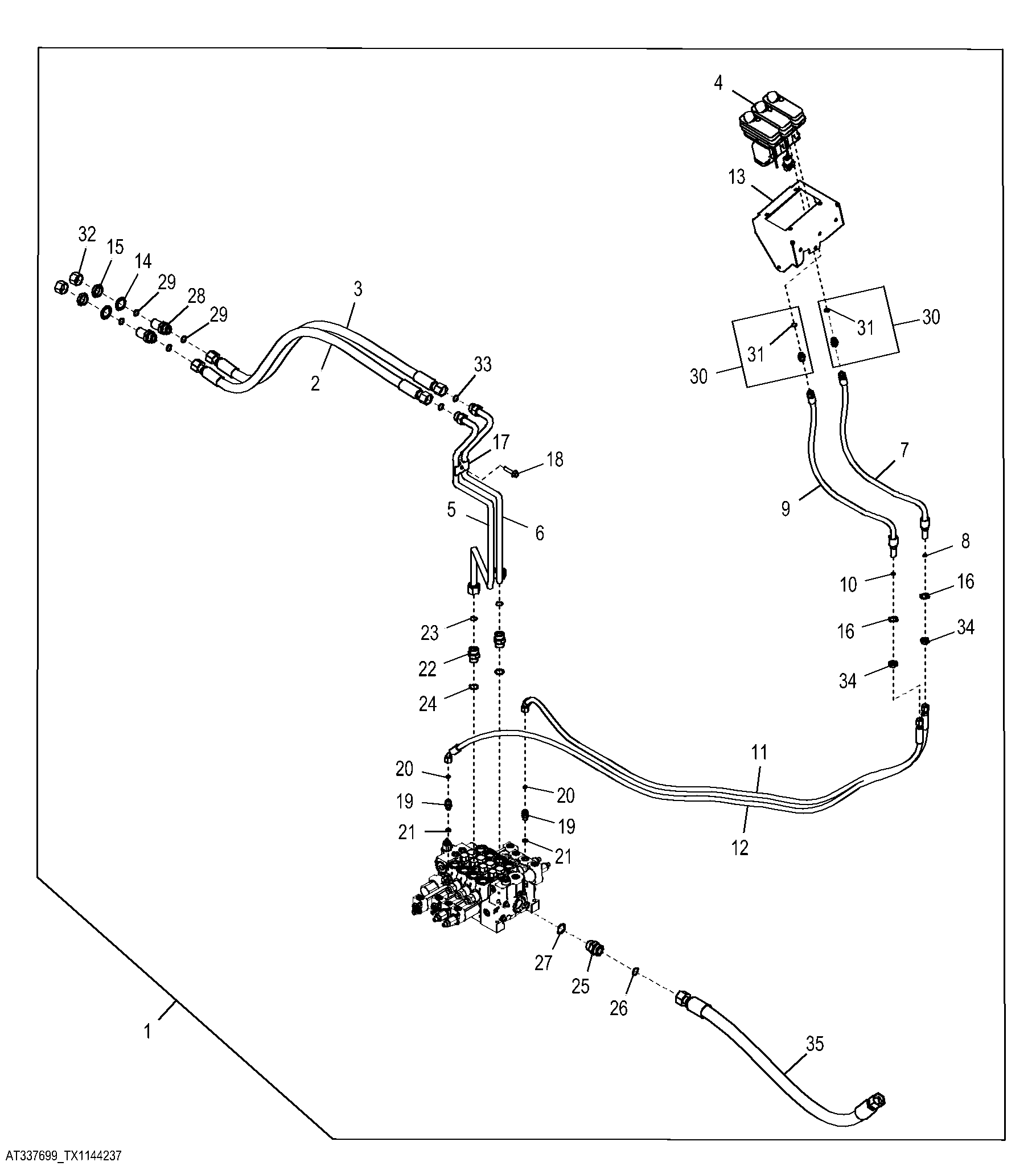 Two Lever To Three Lever Pilot Controller Conversion Kit (Z-Bar)