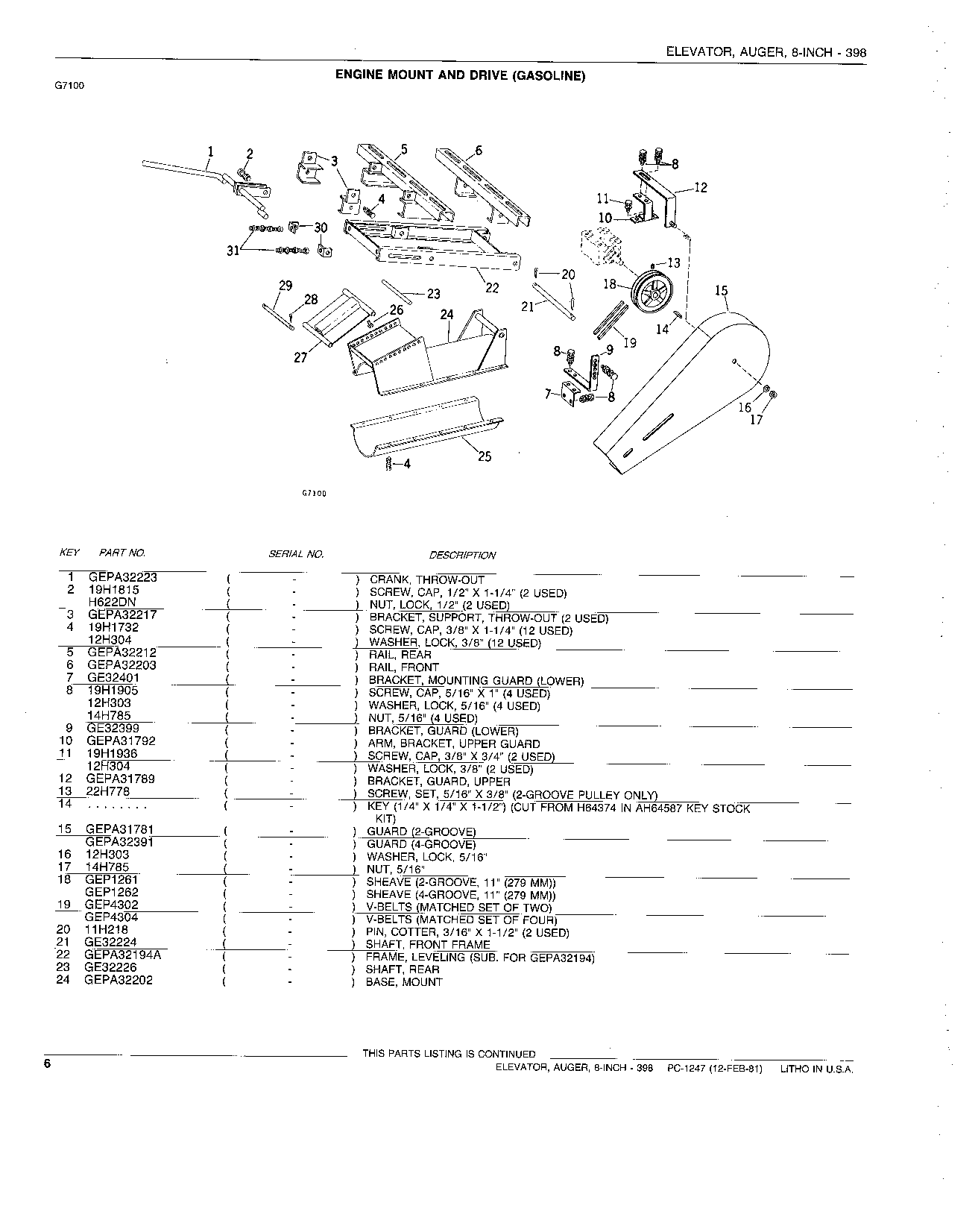 DRIVE, ENGINE MOUNT