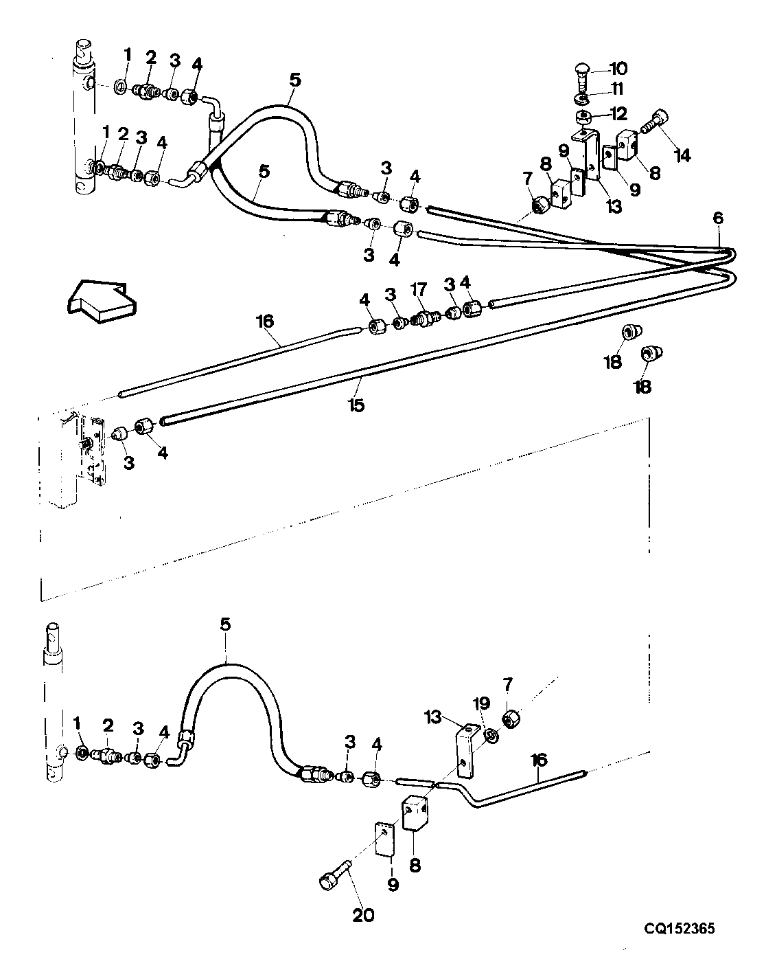 CIRCUITO HIDRAULICO - LEVANTE DO MOLINETE (16360-)