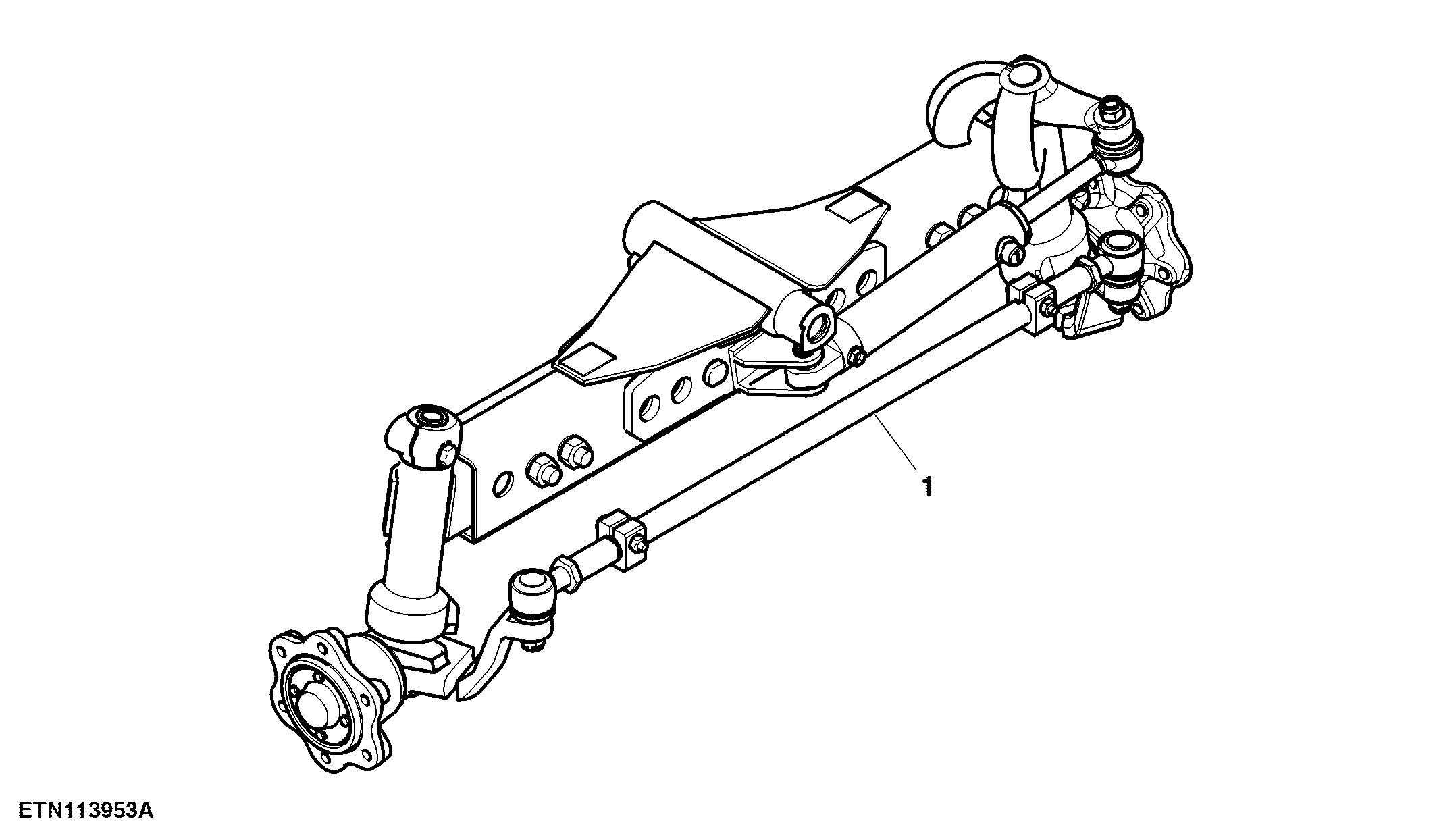 Front Axle, Adjustable, 2WD