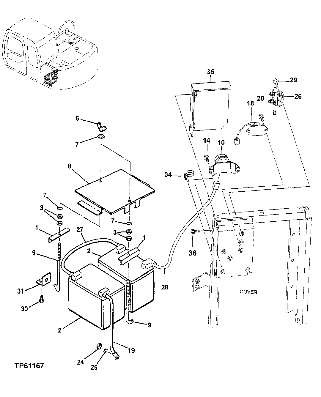 Batteries, Battery Cables and Relay (100000 - )