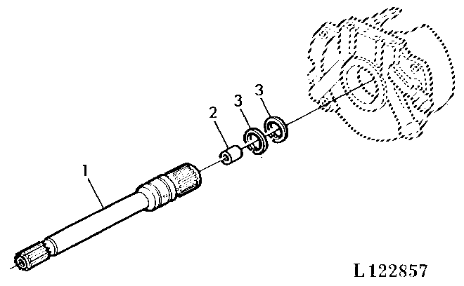 TRANSMISSION INPUT SHAFT (WITH HI-LO SHIFT UNIT/COLLARS-SHIFT TRANSM.)