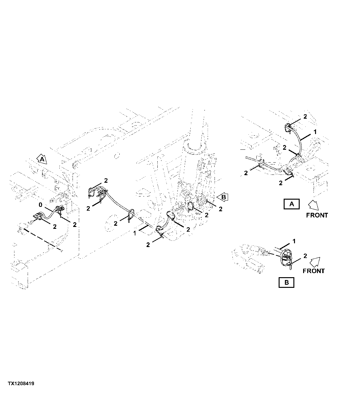 Counterweight Removal Device Pressure Sensor Harnesses