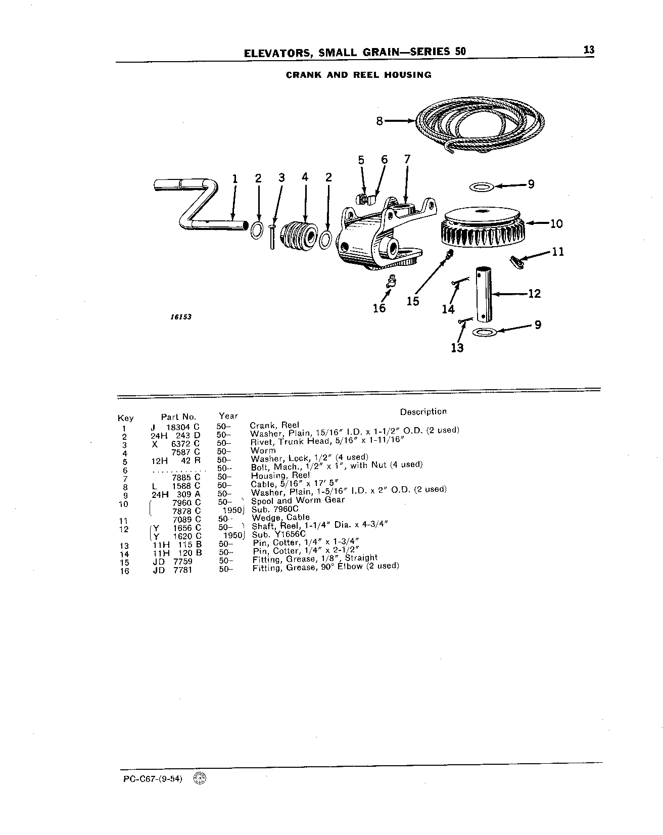 Elevators, Small Grain - Series 50 Crank and Reel Housing
