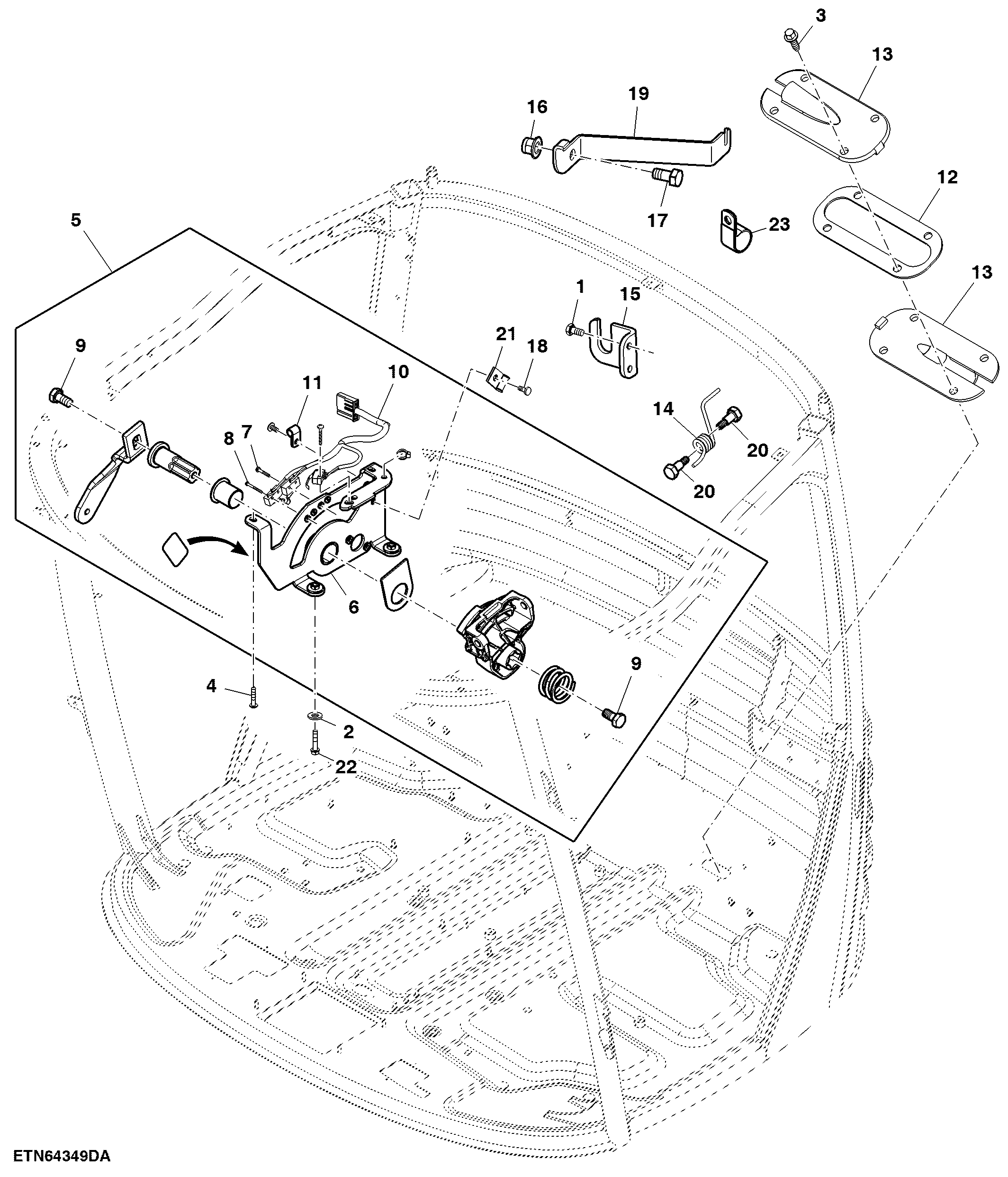 Mechanical Hydrohandle Mechanism Control, Push Pull,