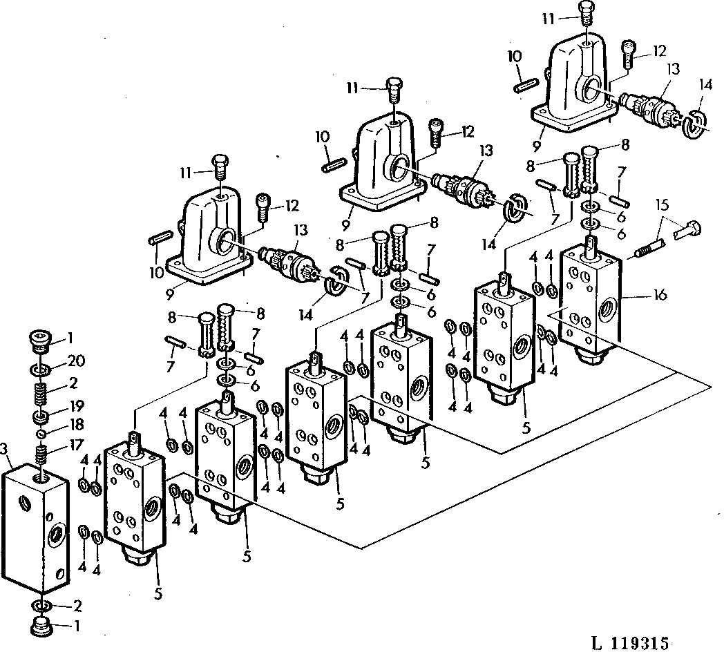 SELECTIVE CONTROL VALVE (SPOOL TYPE), (INDIVIDUAL PARTS)