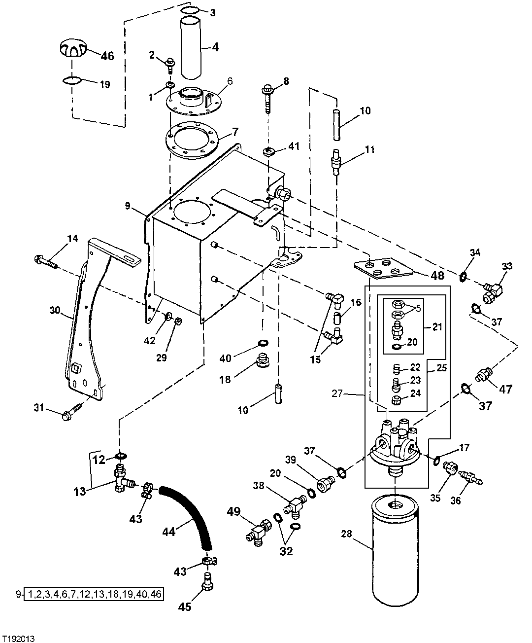 HYDRAULIC RESERVOIR AND RETURN FILTER (360DG)