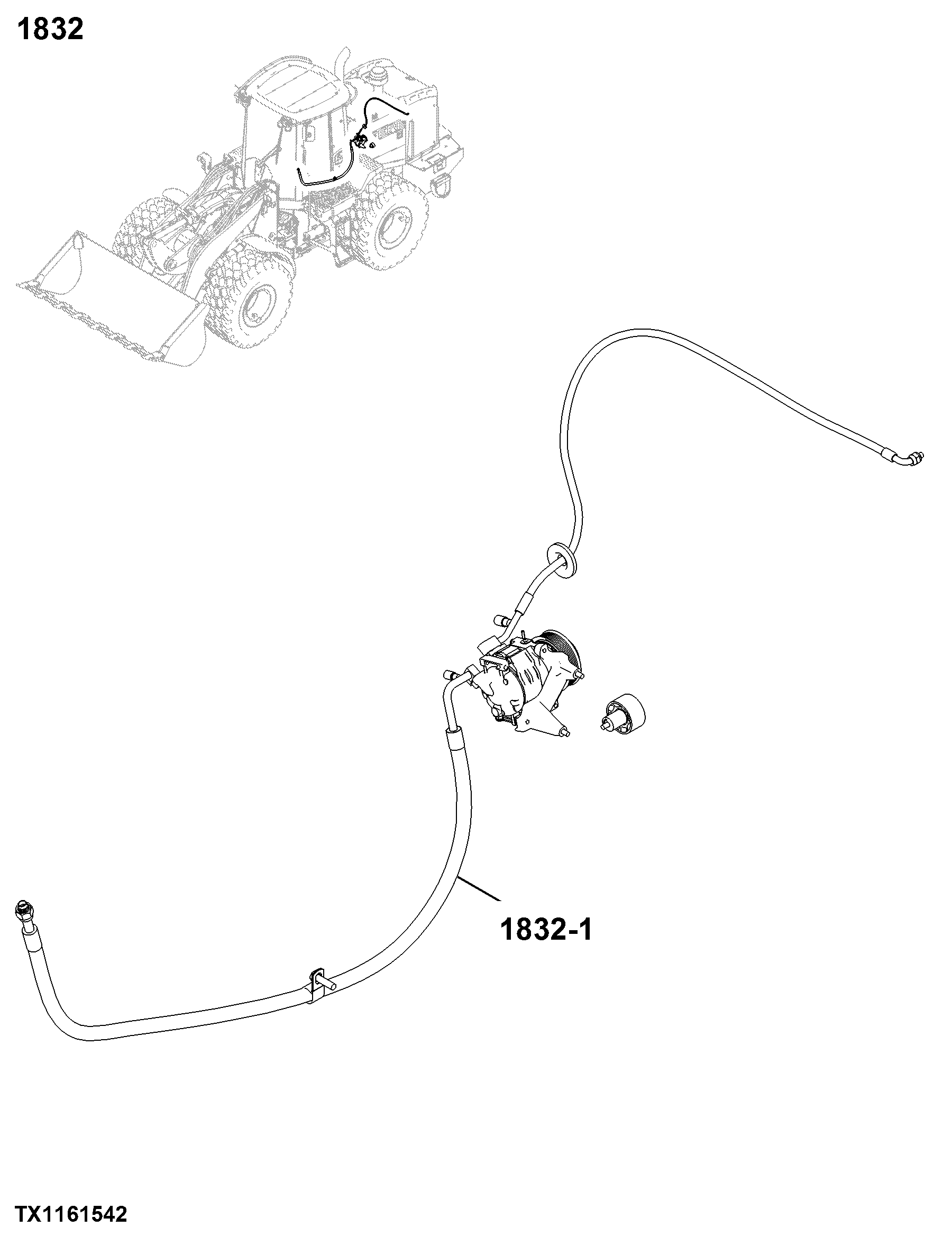1832 Air Conditioning System Compressor and Drive