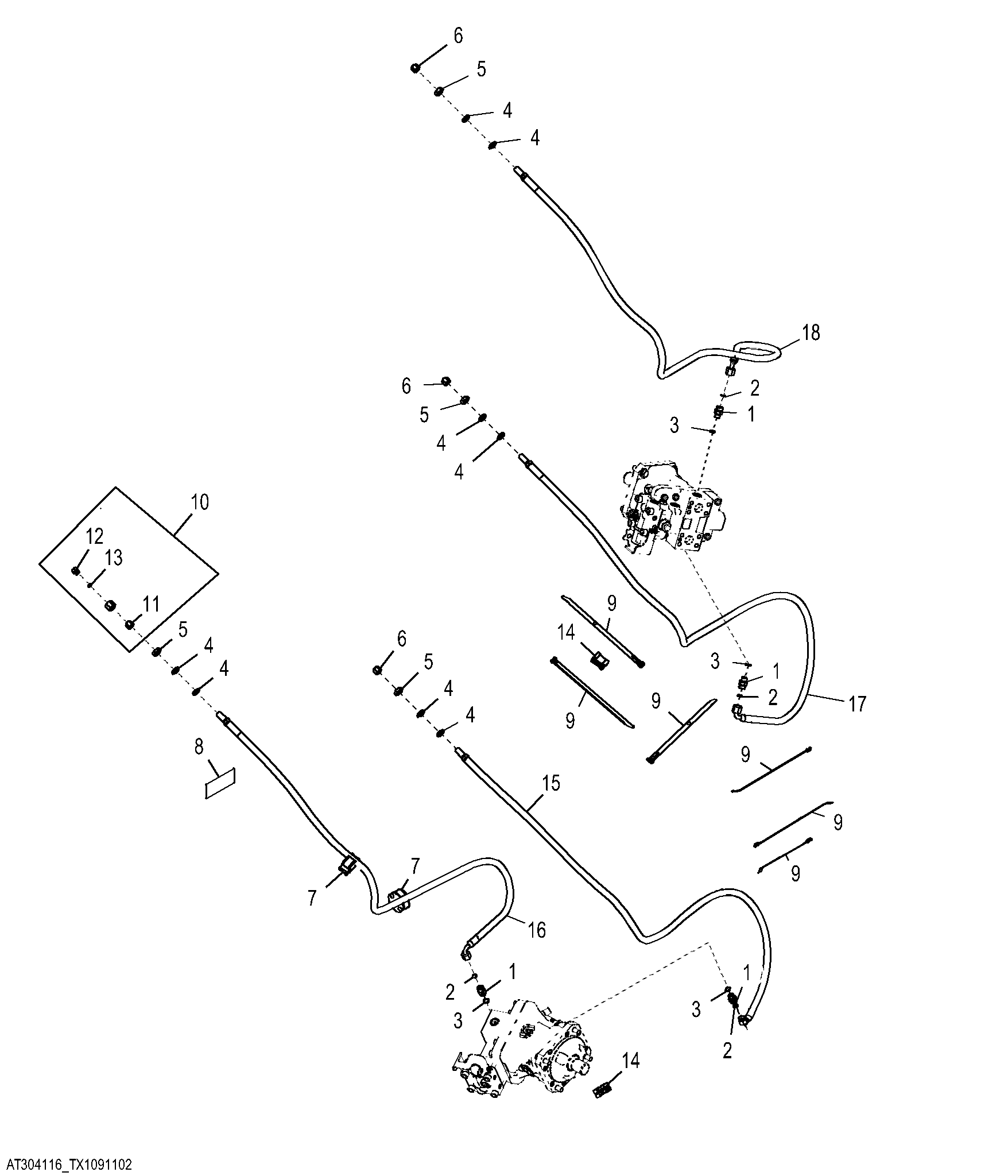 Transmission / Hydrostatic Diagnostic Plumbing