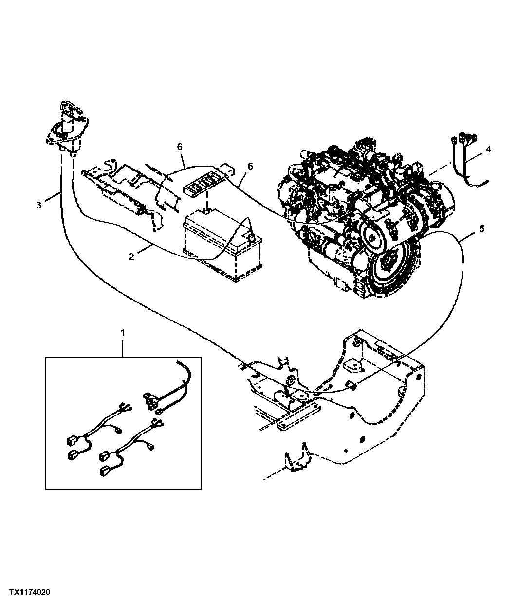 Engine Wiring Harness and Battery Electrical System