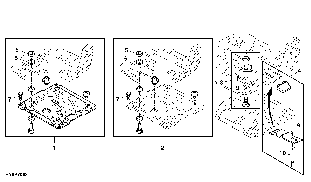 INTERNAL ADAPTER FOR 15-DEG. SWIVEL (SUPER COMFORT SEAT MSG95)
