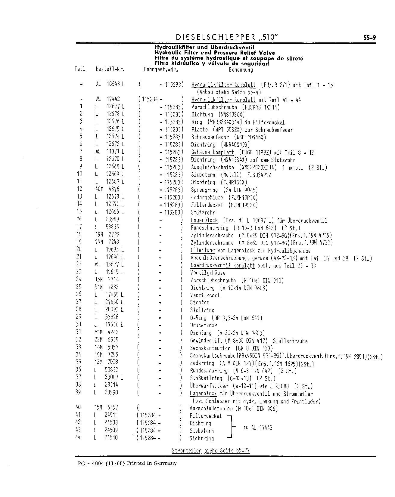 Pressure Releave Valve (Continued)