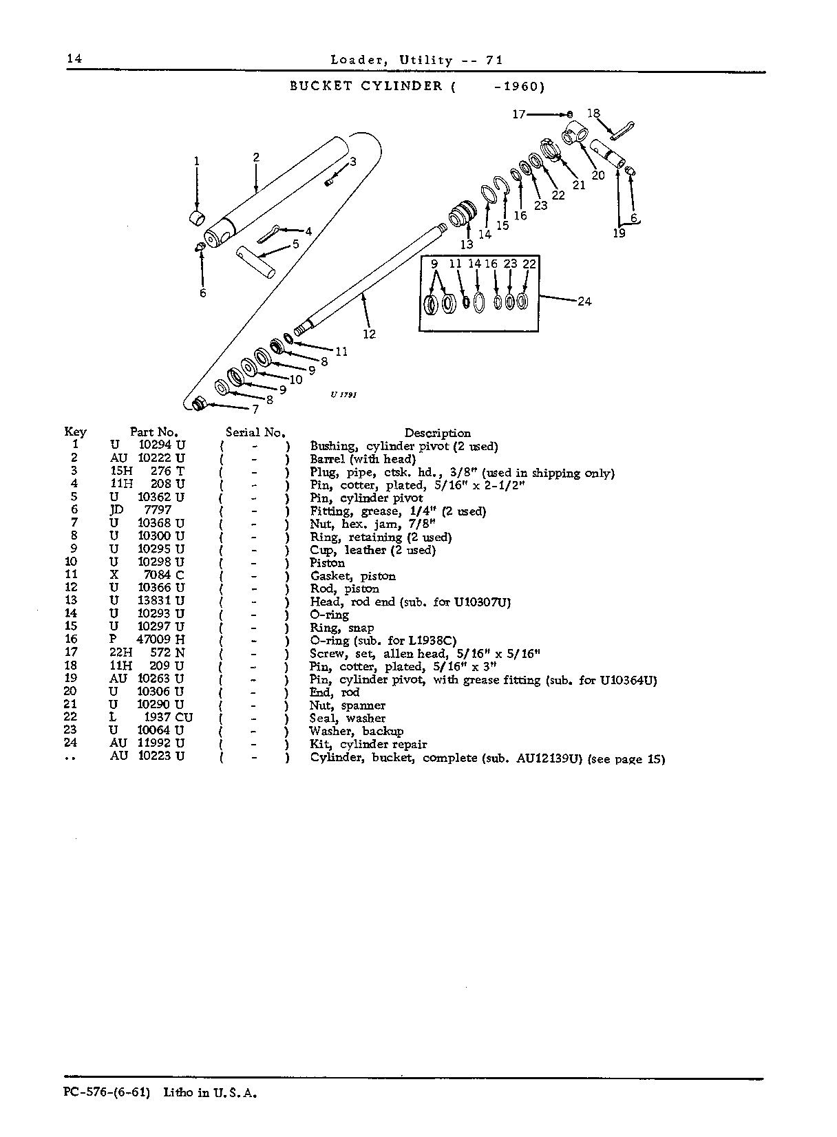 Bucket Cylinder ( -1960)