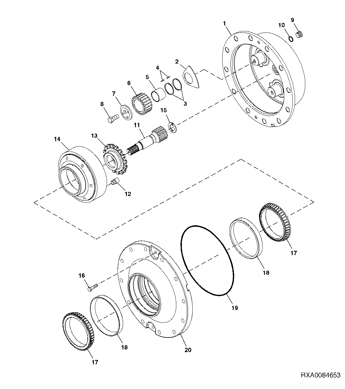 MFWD HUB CARRIER AND PLANETARY DRIVE (STANDARD)
