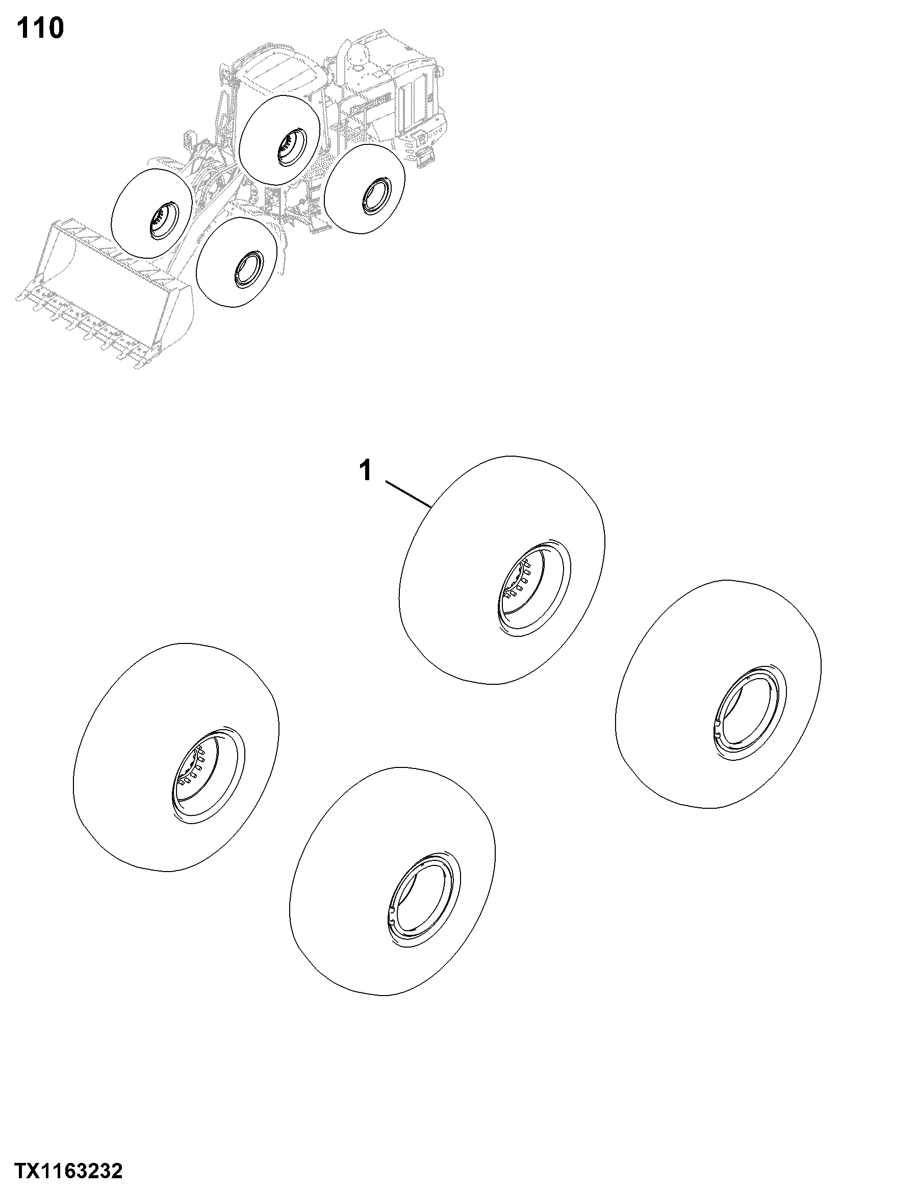 0110 Powered Wheels, Tires & Fastenings