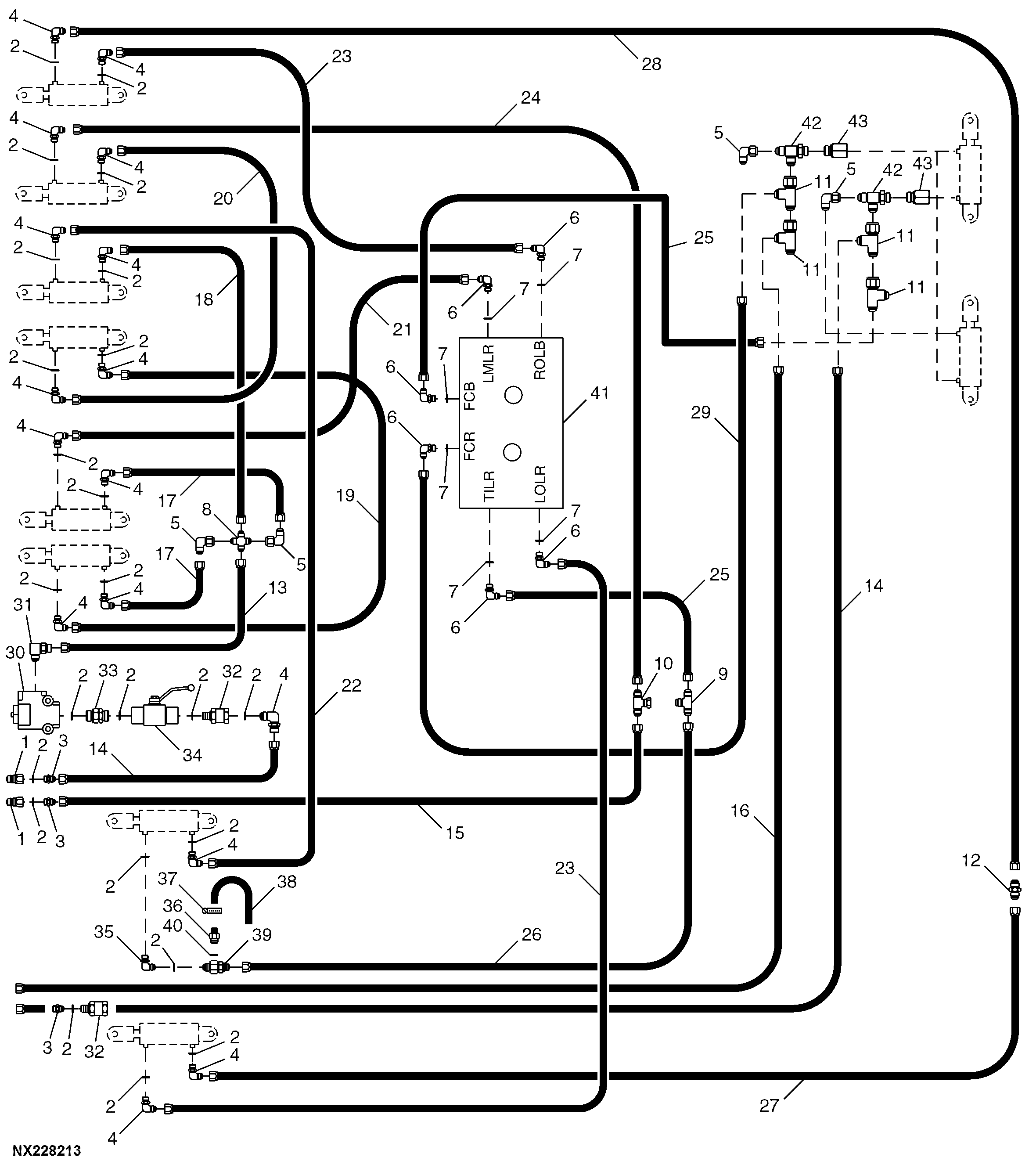 Single Point Depth Control Hydraulics, 12', Main Frame