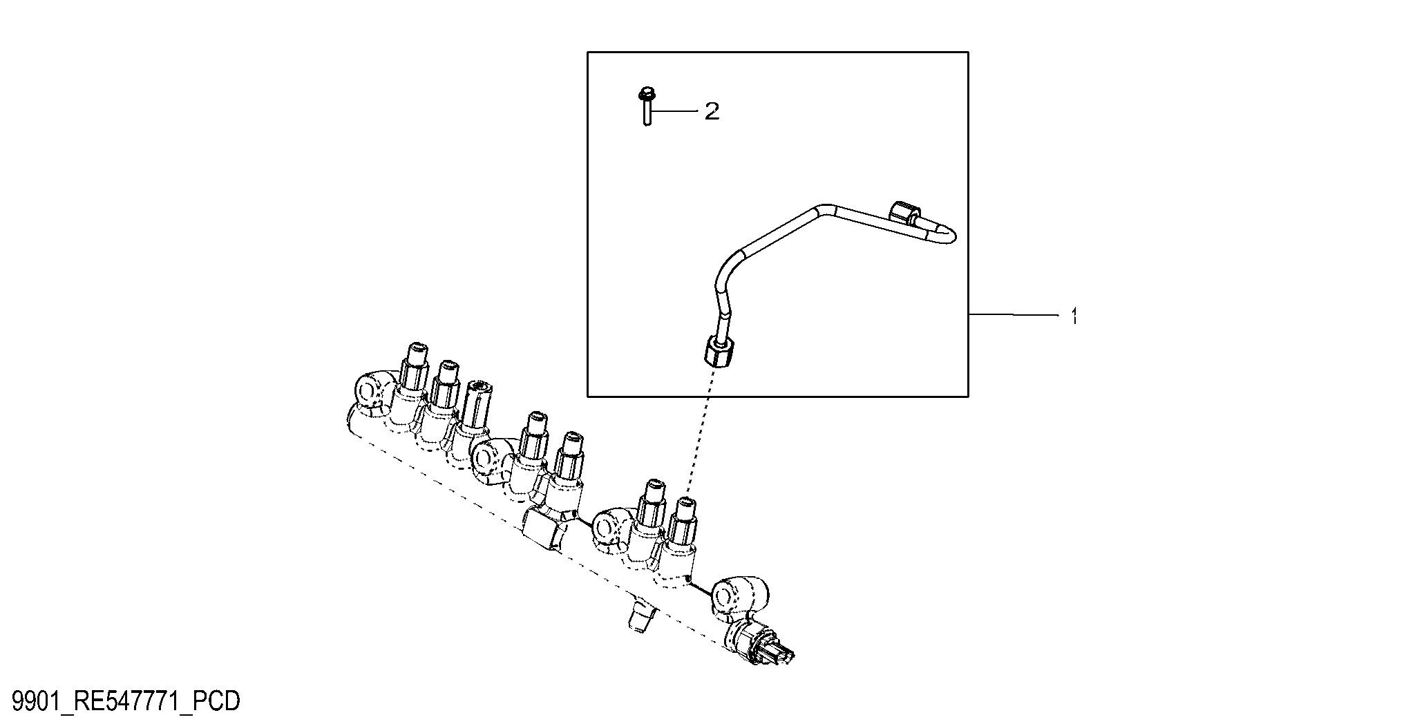 9901 Kit, High Pressure Fuel Line