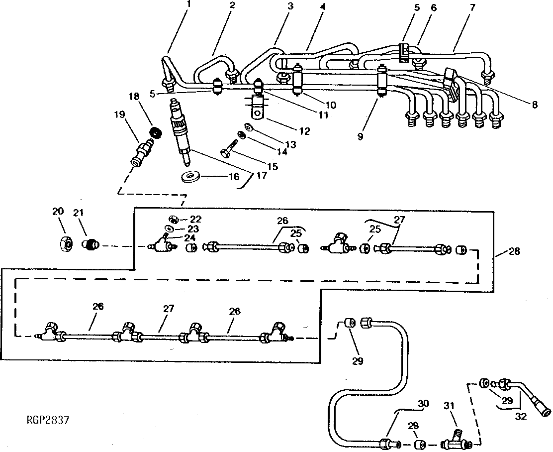Fuel Injection Nozzles and Lines ( - 353773)