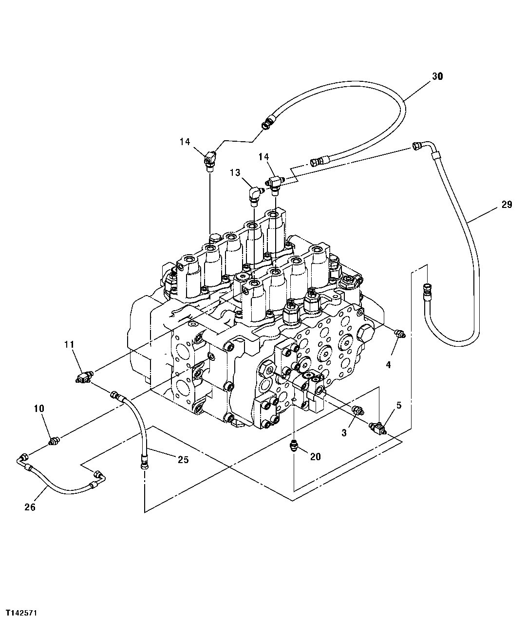 HYDRAULIC HOSES (CONTROL VALVE-PILOT SYSTEM)
