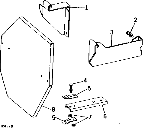 HYDROSTATIC DRIVE UNIT SHIELD AND SUPPORTS (111601 - 163500)