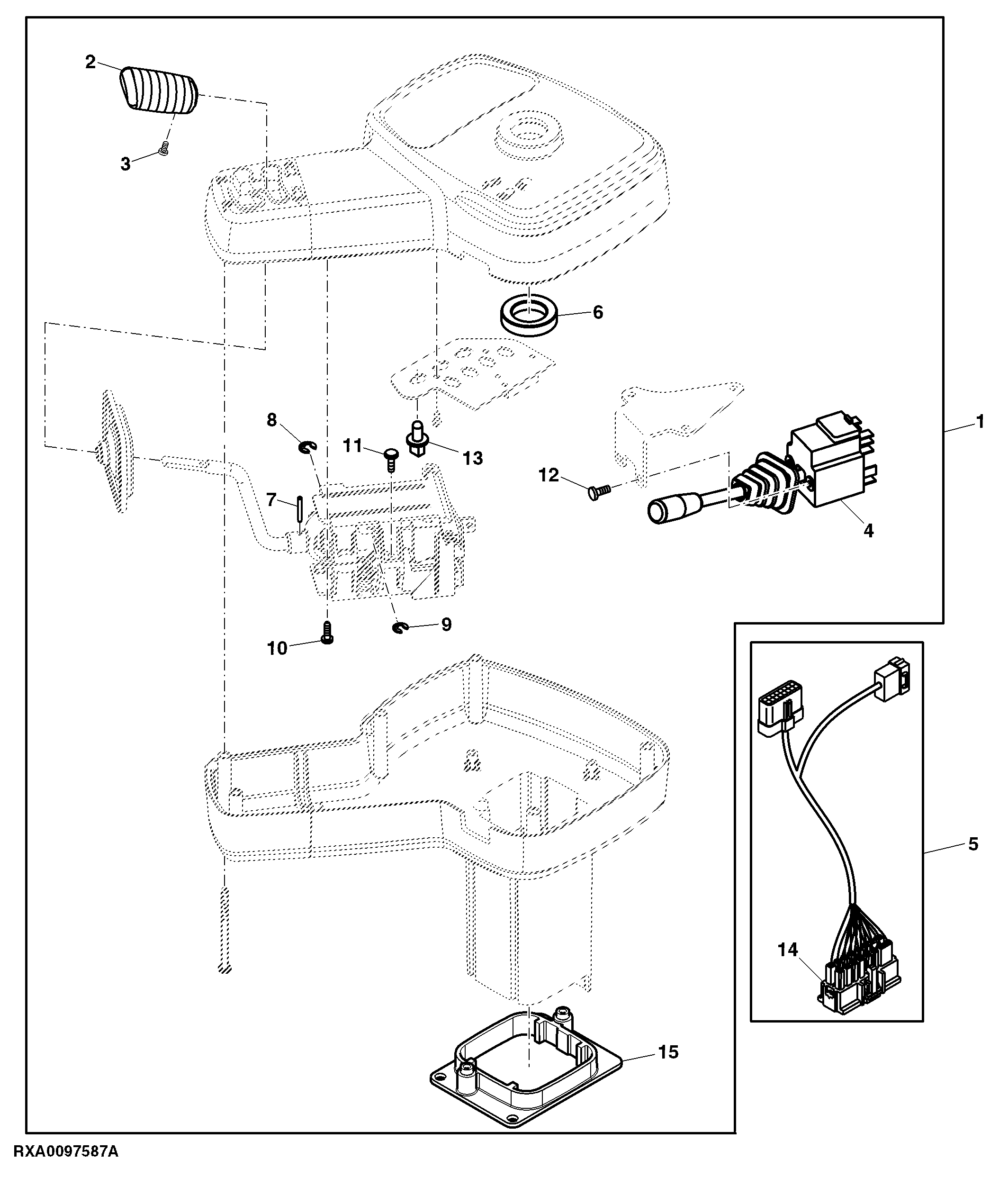 Steering Column And Mounting, W/ LH Reverser