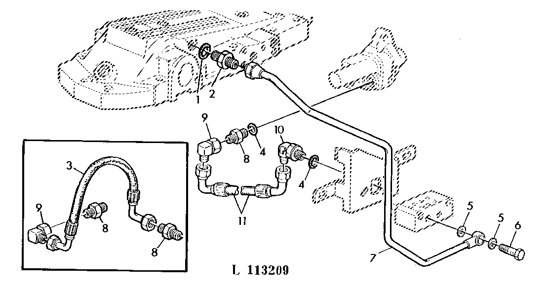 OIL LINES FOR SELECTIVE CONTROL VALVES (WITH INCREASED LIFT CAPACITY)
