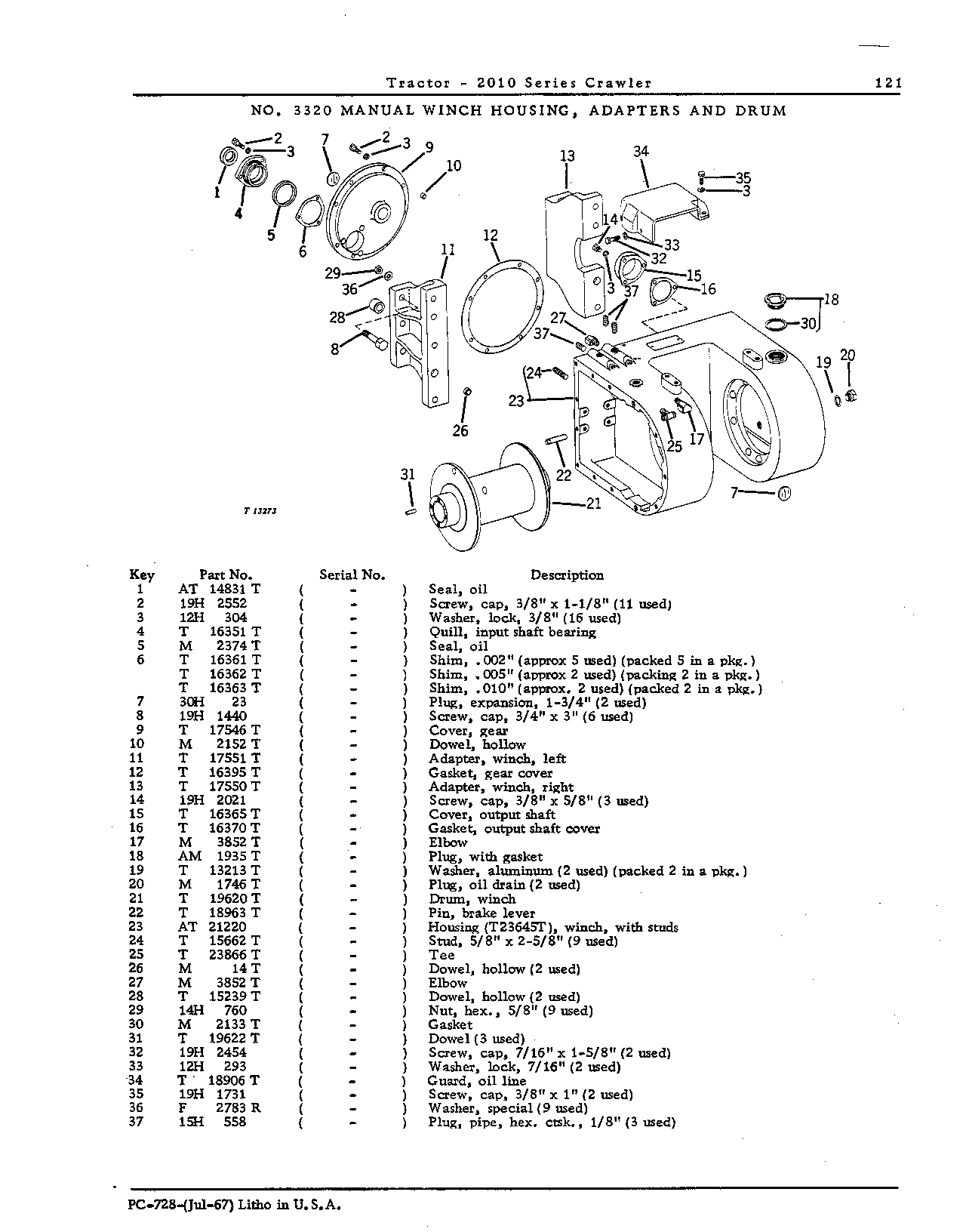 Drawbar assembly, winch (Continued)