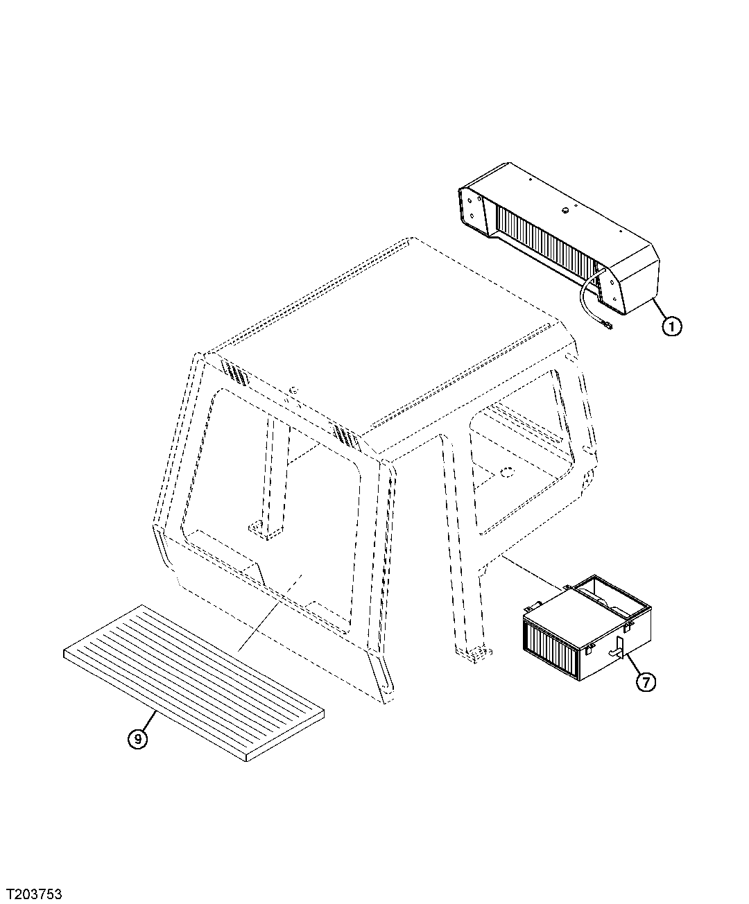 Cab Floor Mat, Heater, And Air Conditioner Condenser